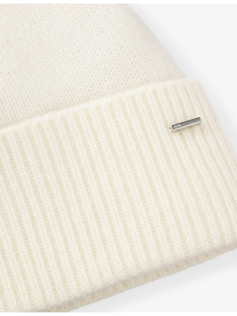 BOSS Logo-Plaque Cashmere Beanie outlook