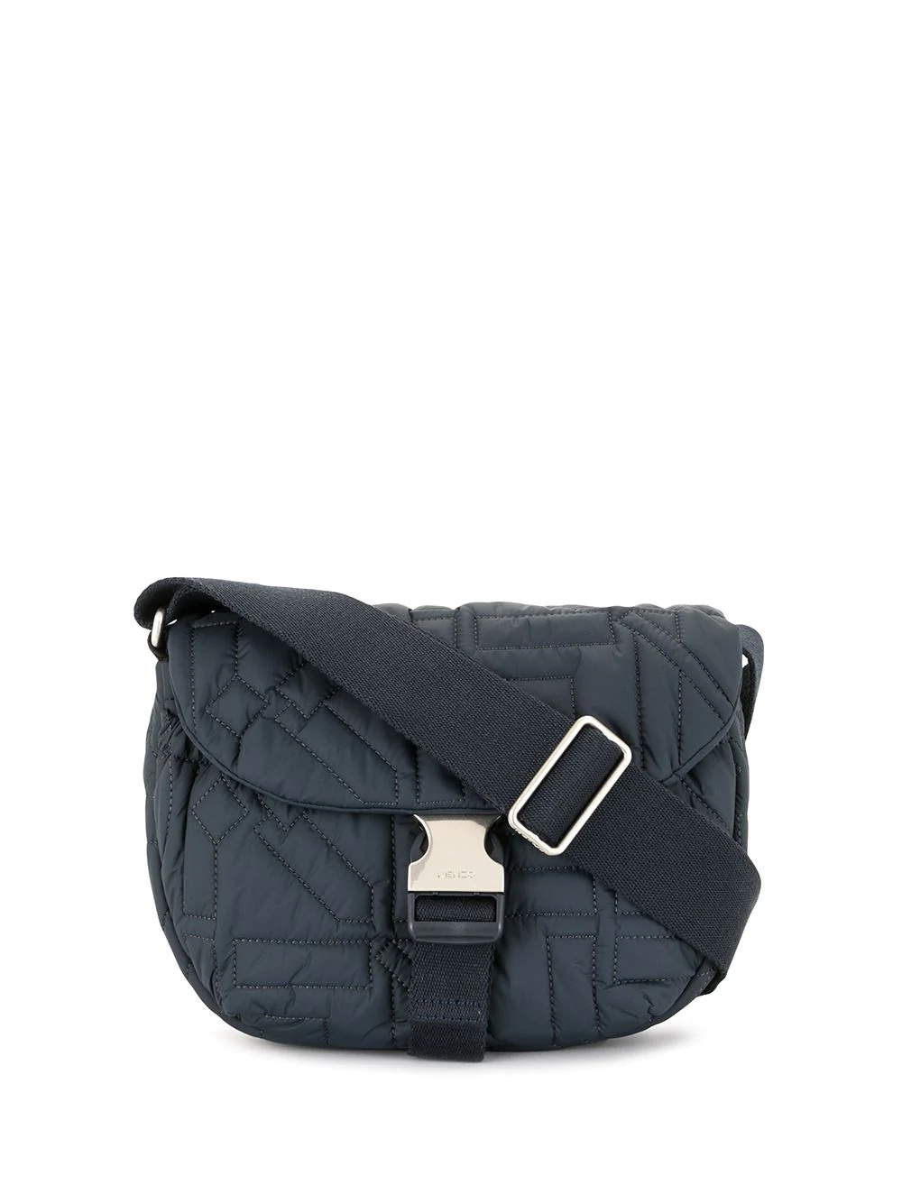 logo quilted messenger bag - 1