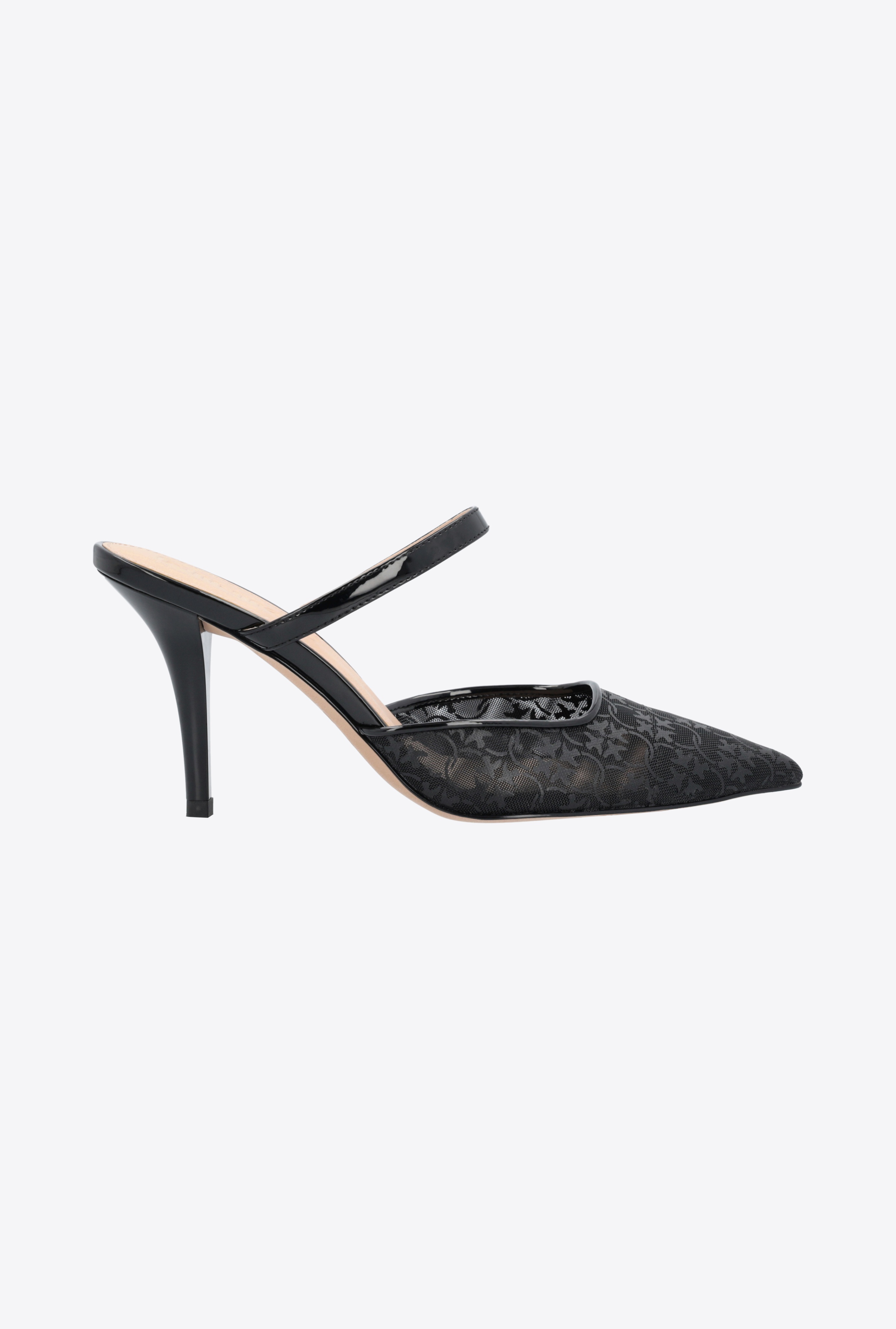 HEELED LACE MULES - 1