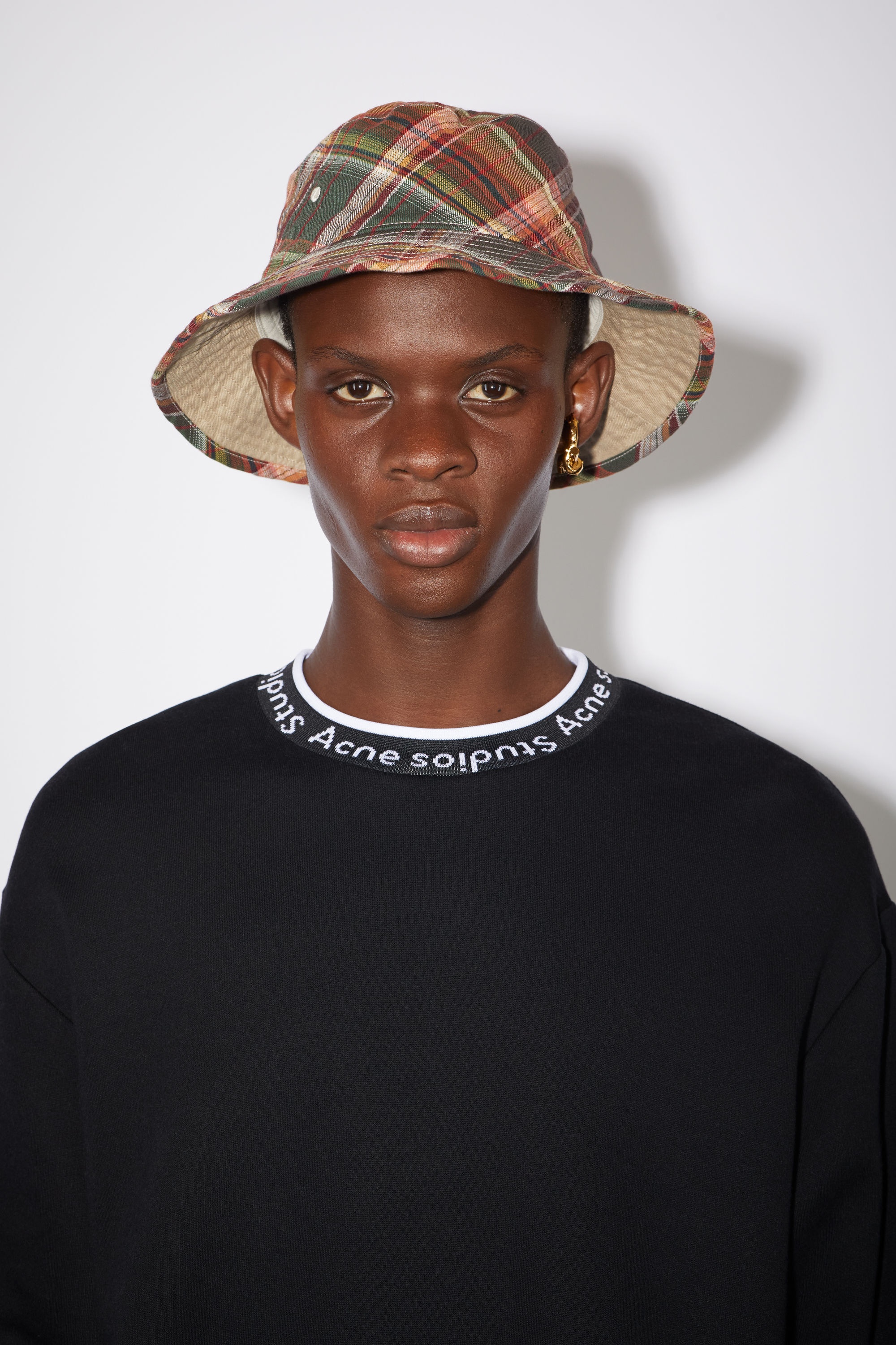 Checked bucket hat - Green/red - 4