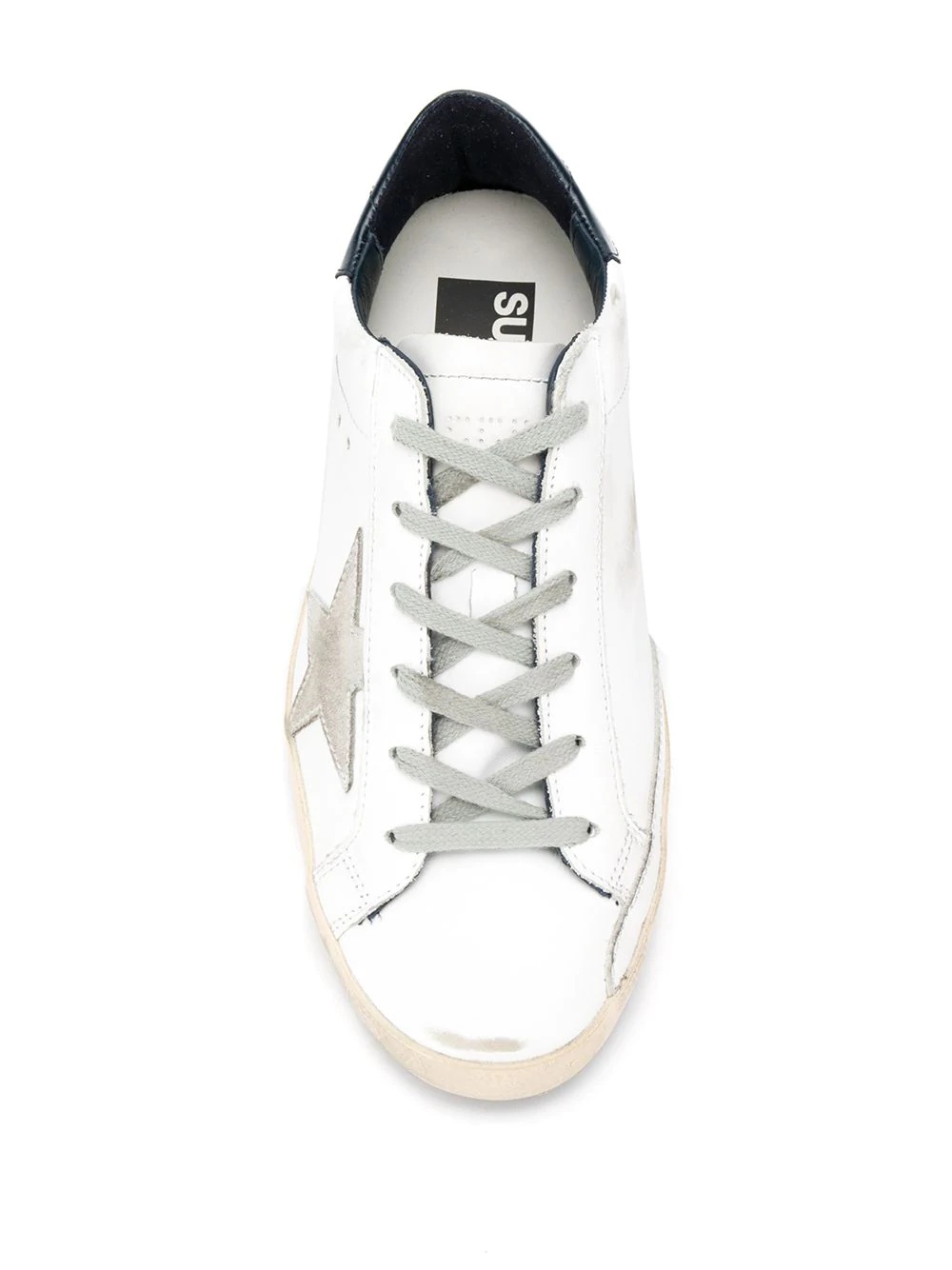 distressed finish low top sneakers - 4