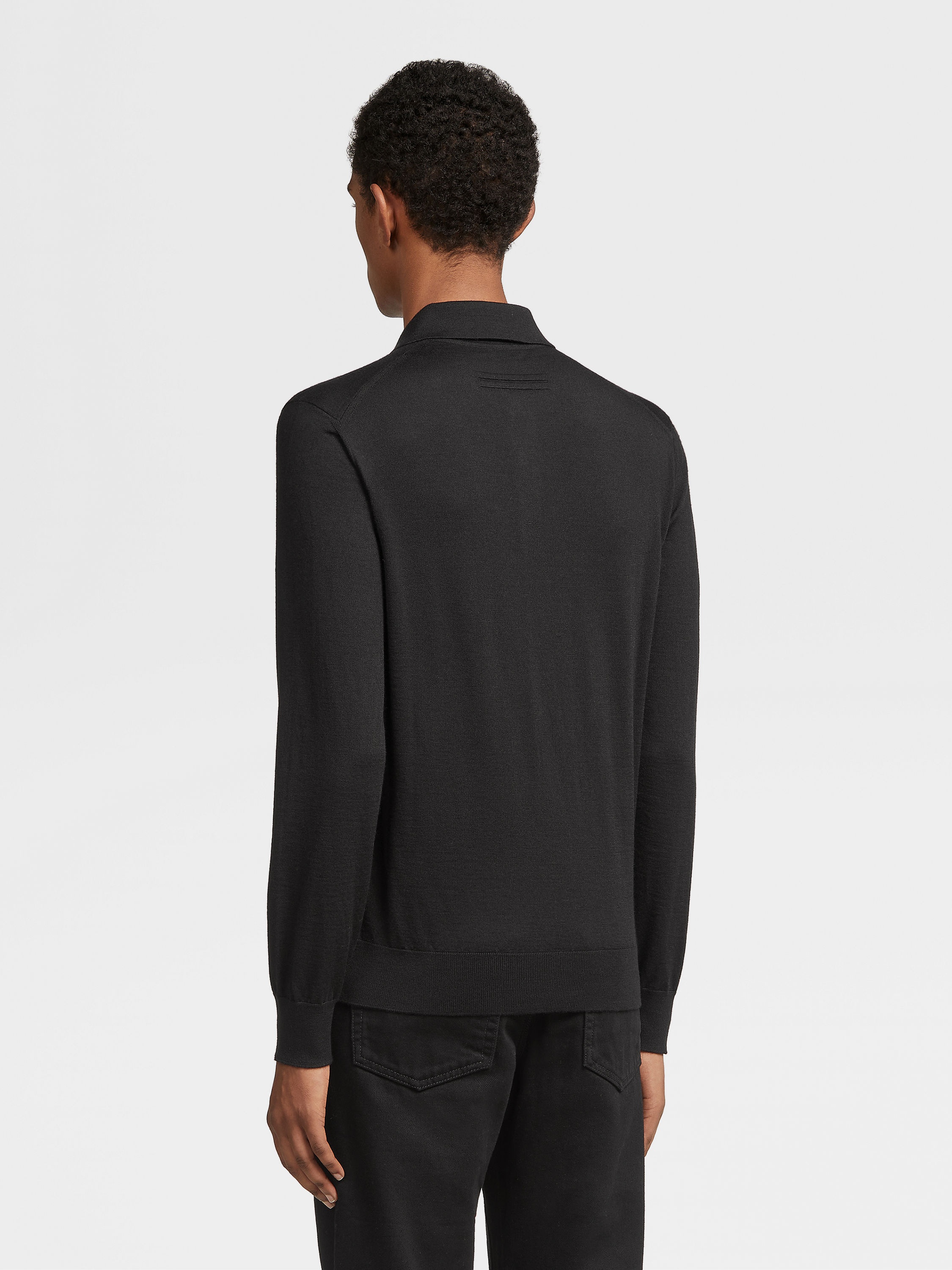 BLACK CASHSETA POLO SHIRT - 3