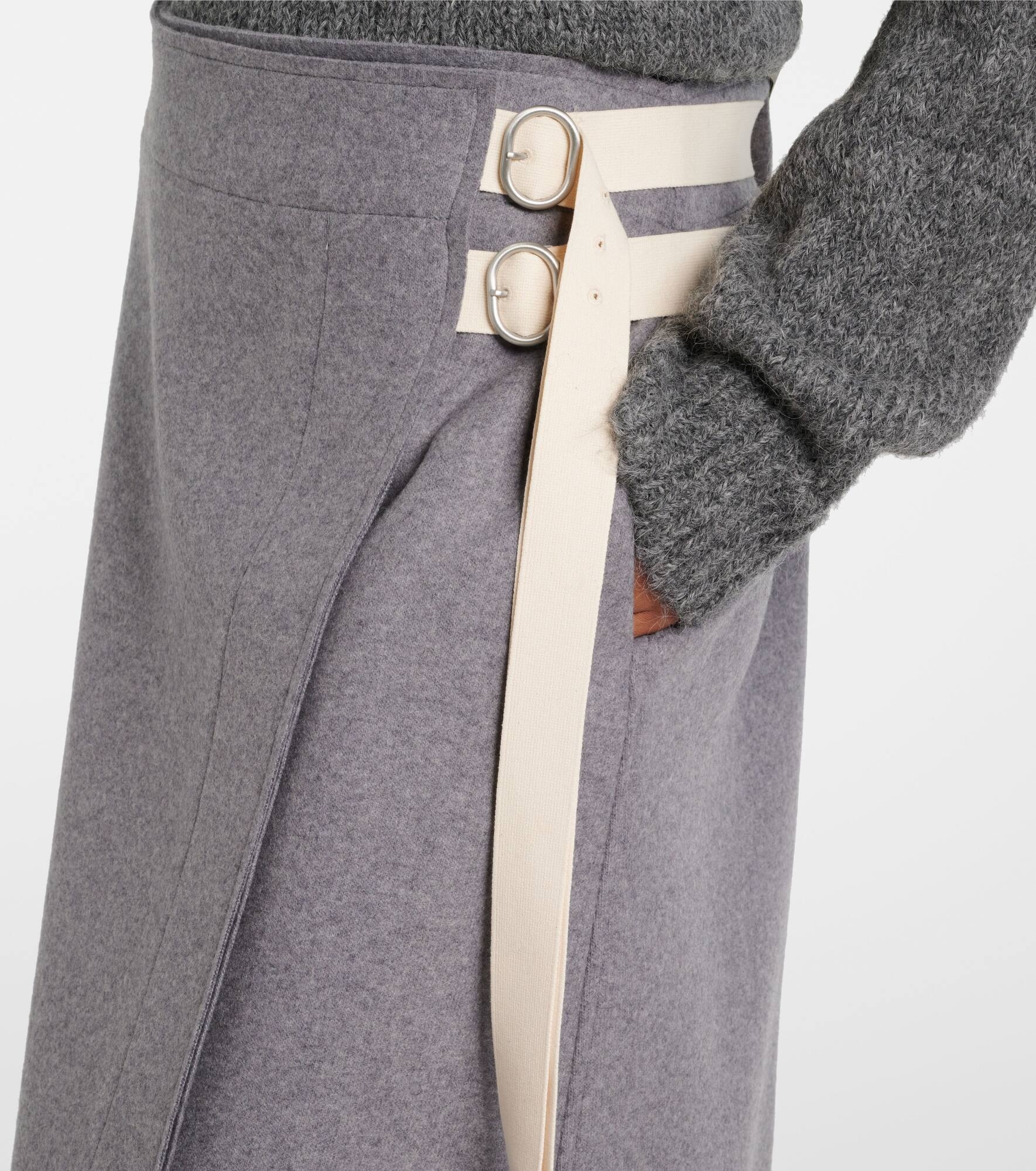 Wool-blend wrap skirt - 4