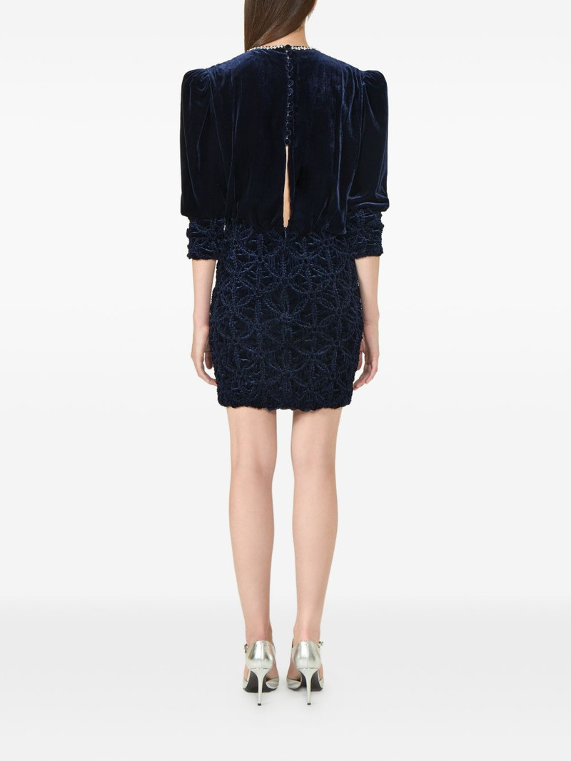 Astara crystal-embellished velvet mini dress 3
