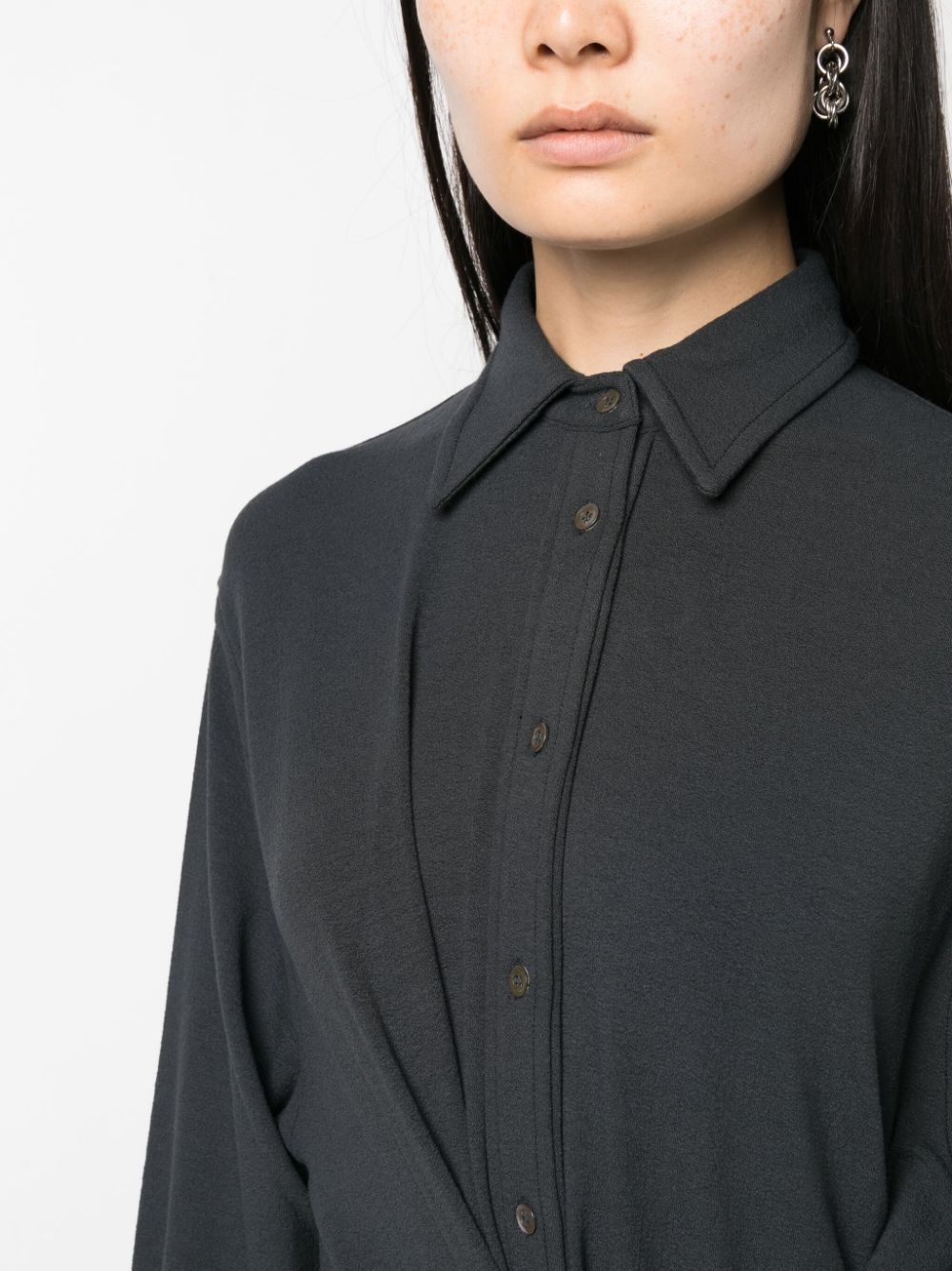 hook-eye midi shirtdress - 5