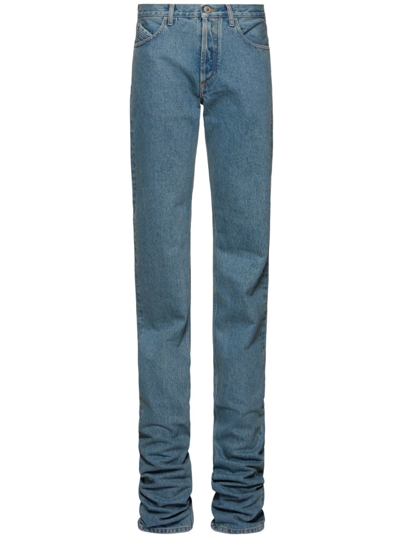 Extra long mid rise straight jeans - 1