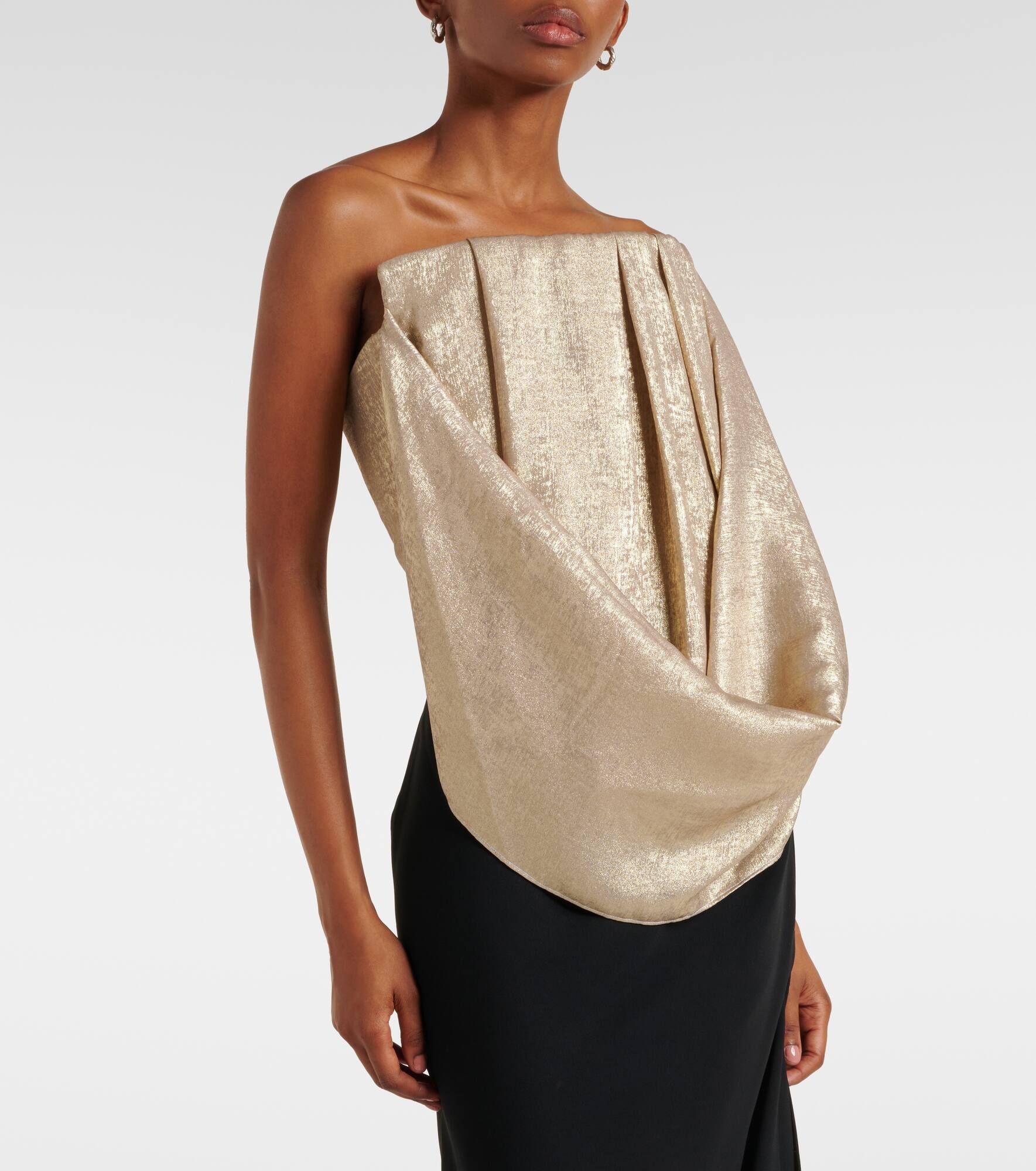 Zeal draped lamé top - 5