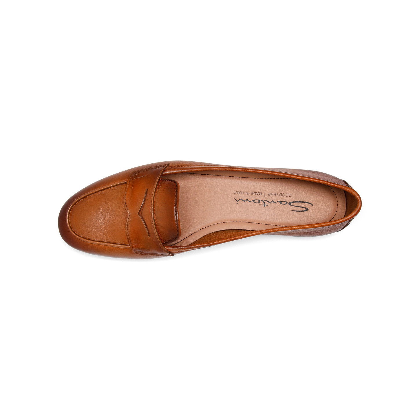 Women's light brown leather Carla loafer - 5