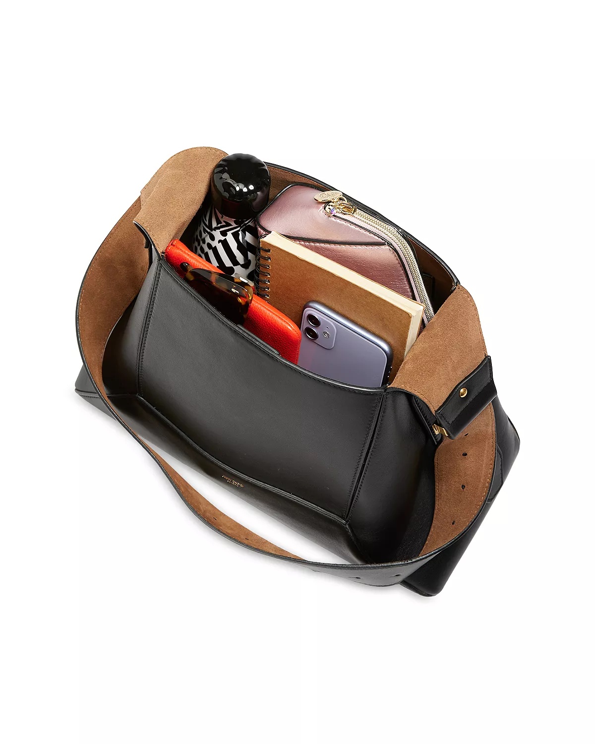 Diamond Hobo Leather Shoulder Bag - 7