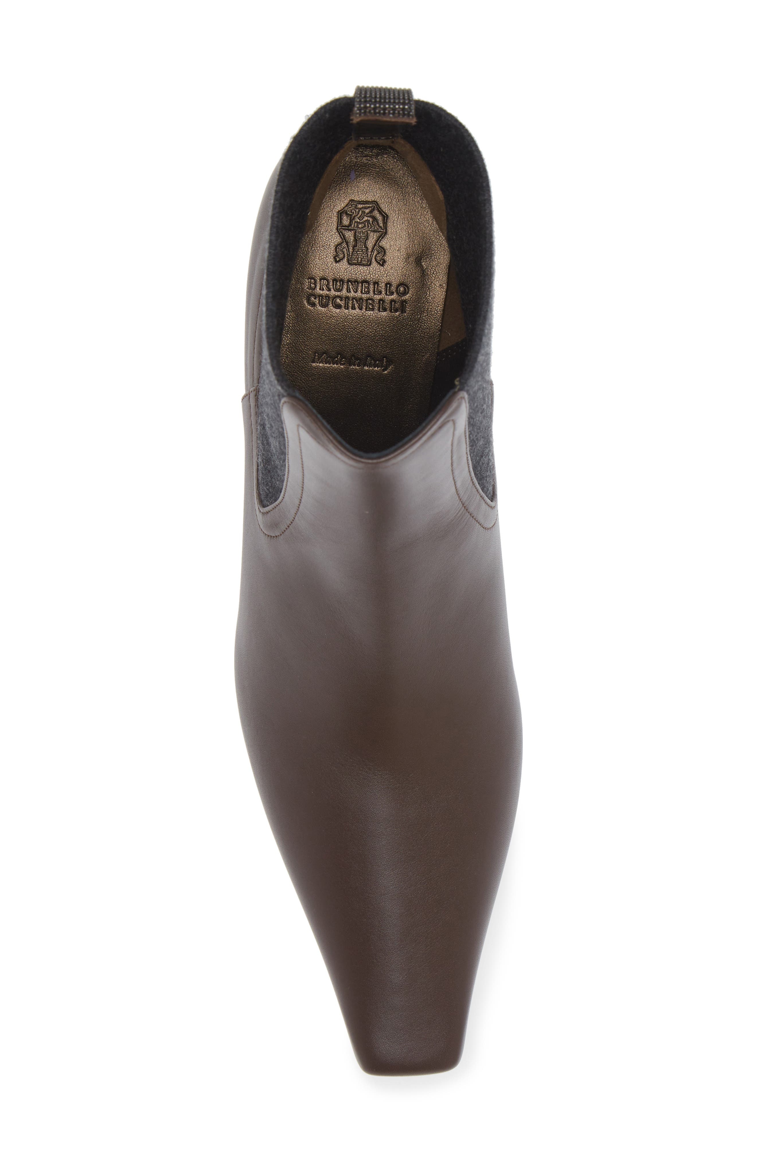 Brunello Cucinelli Kitten Heel Chelsea Boot in C8279 Testa Moro at Nordstrom - 5