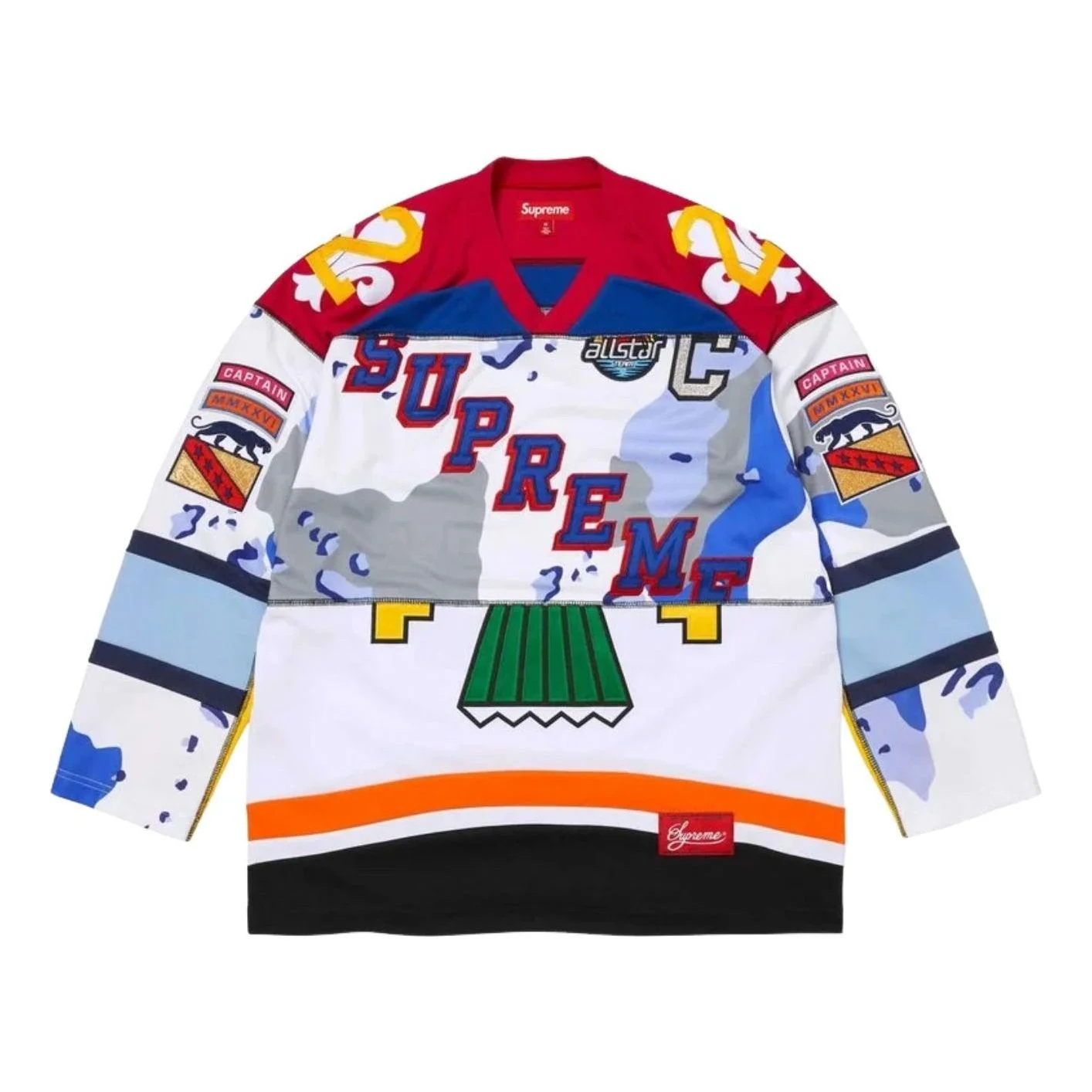 Supreme SS26 Paneled Hockey Jersey 'White' SUP-SS26-262-WHT - 1