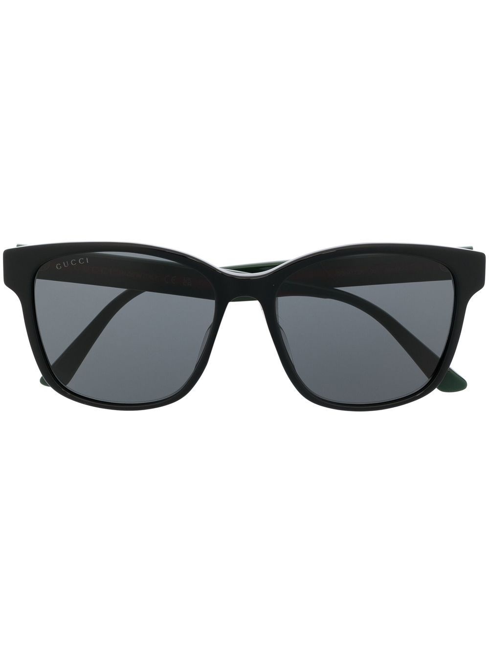 striped square-frame sunglasses - 1