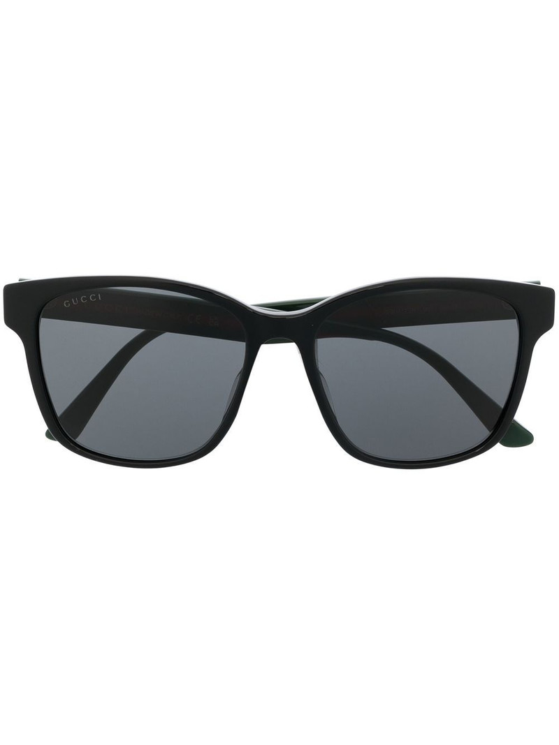 striped square-frame sunglasses 1
