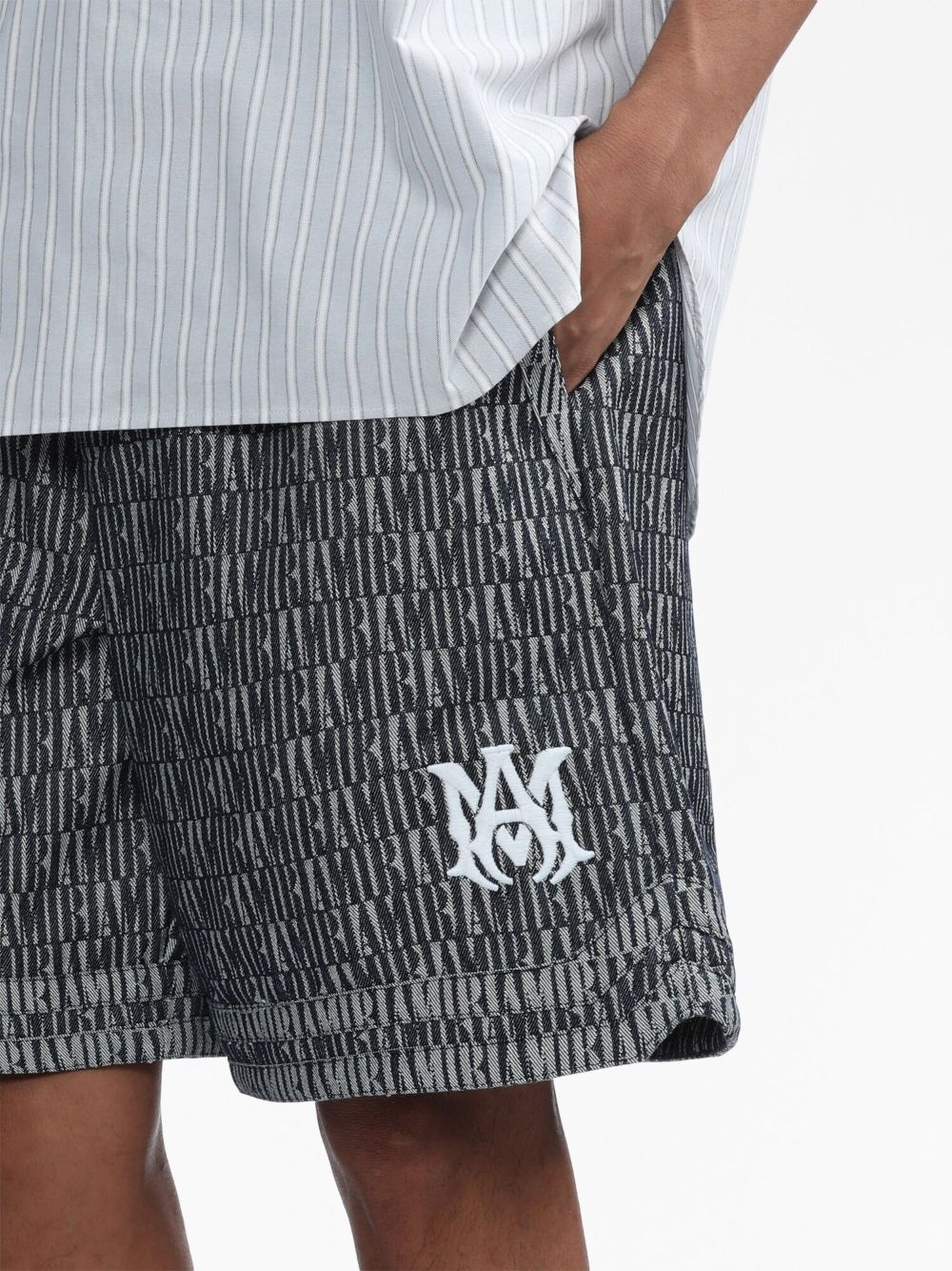 logo-patch cotton shorts - 5