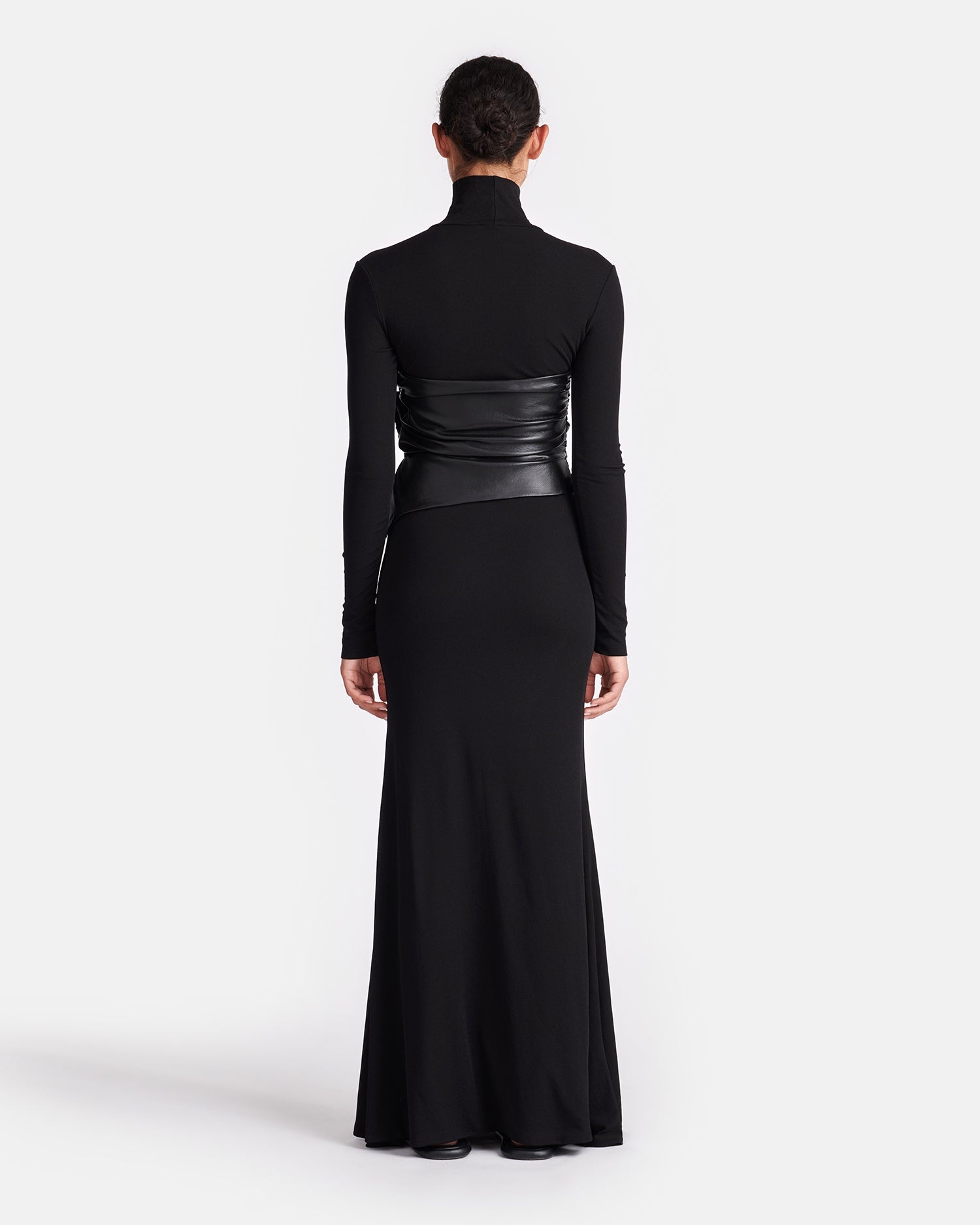 Mesh Jersey And Okobor™ Alt-Leather Maxi Dress - 3