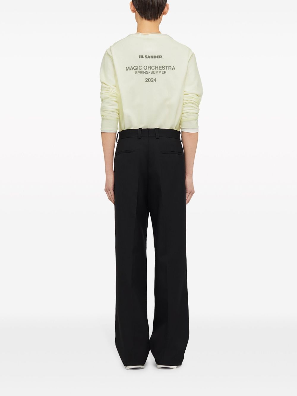 pressed-crease wool trousers - 3