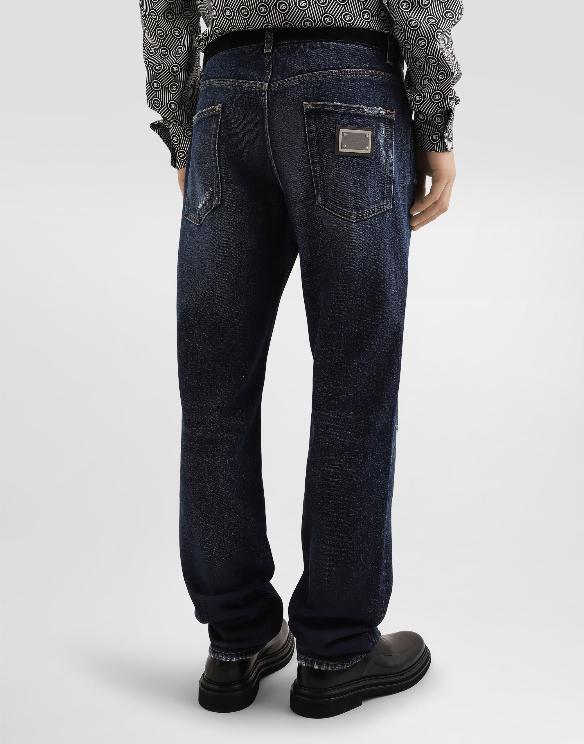 Loose cotton denim jeans - 5