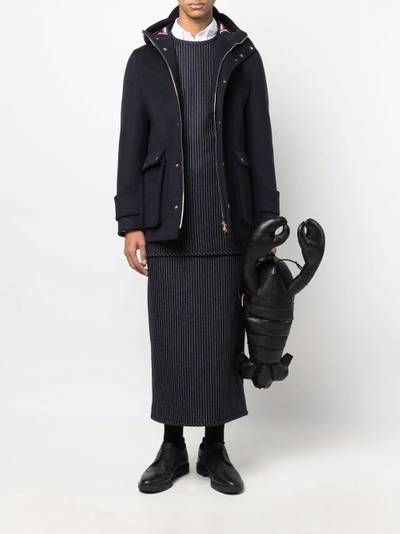 Thom Browne cashmere hooded zip-up parka outlook