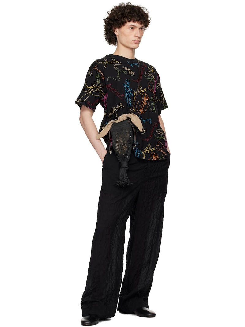 BODE Black Signature Scrawl Boxy T-shirt outlook