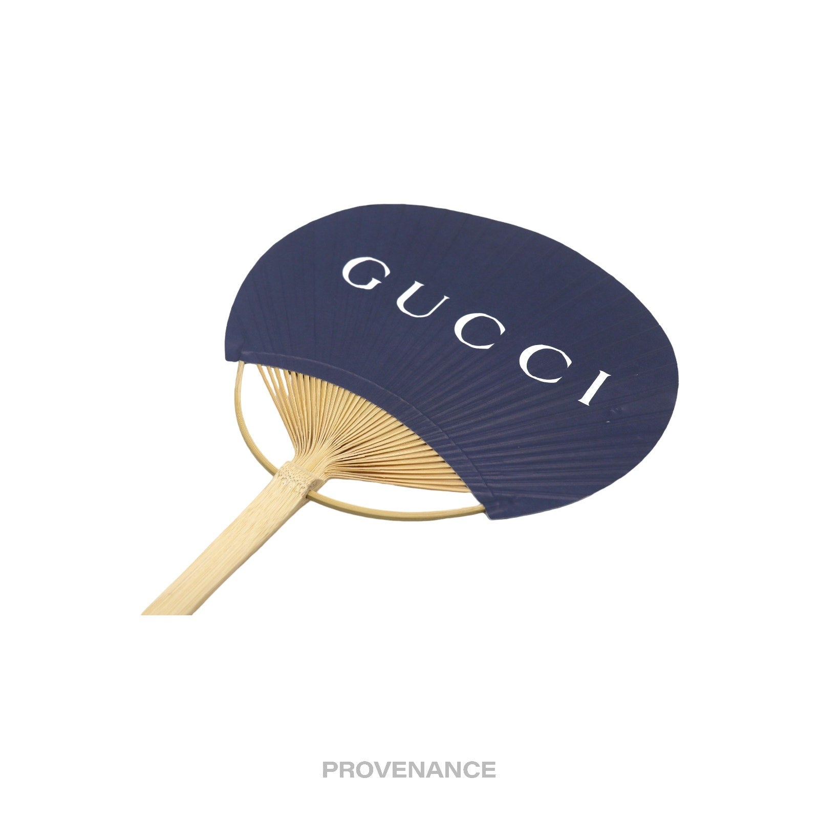 Gucci Logo Bamboo Hand Fan - Navy - 3