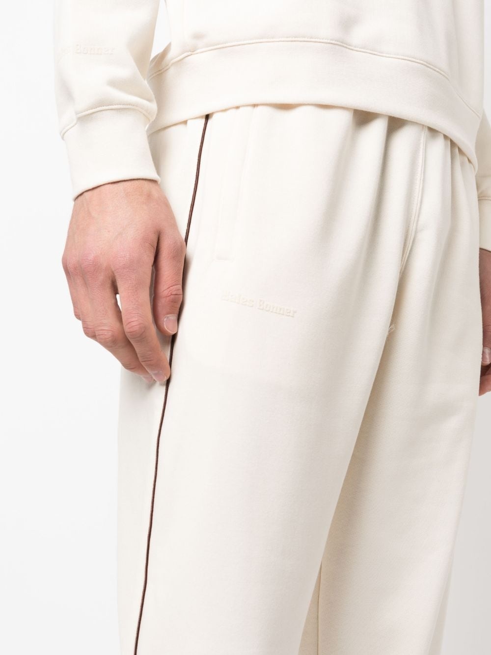 stripe-detail tapered track pants - 6