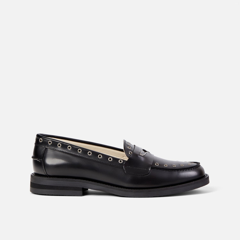 Wilde Silver Rivet Penny Loafer - Women's 4