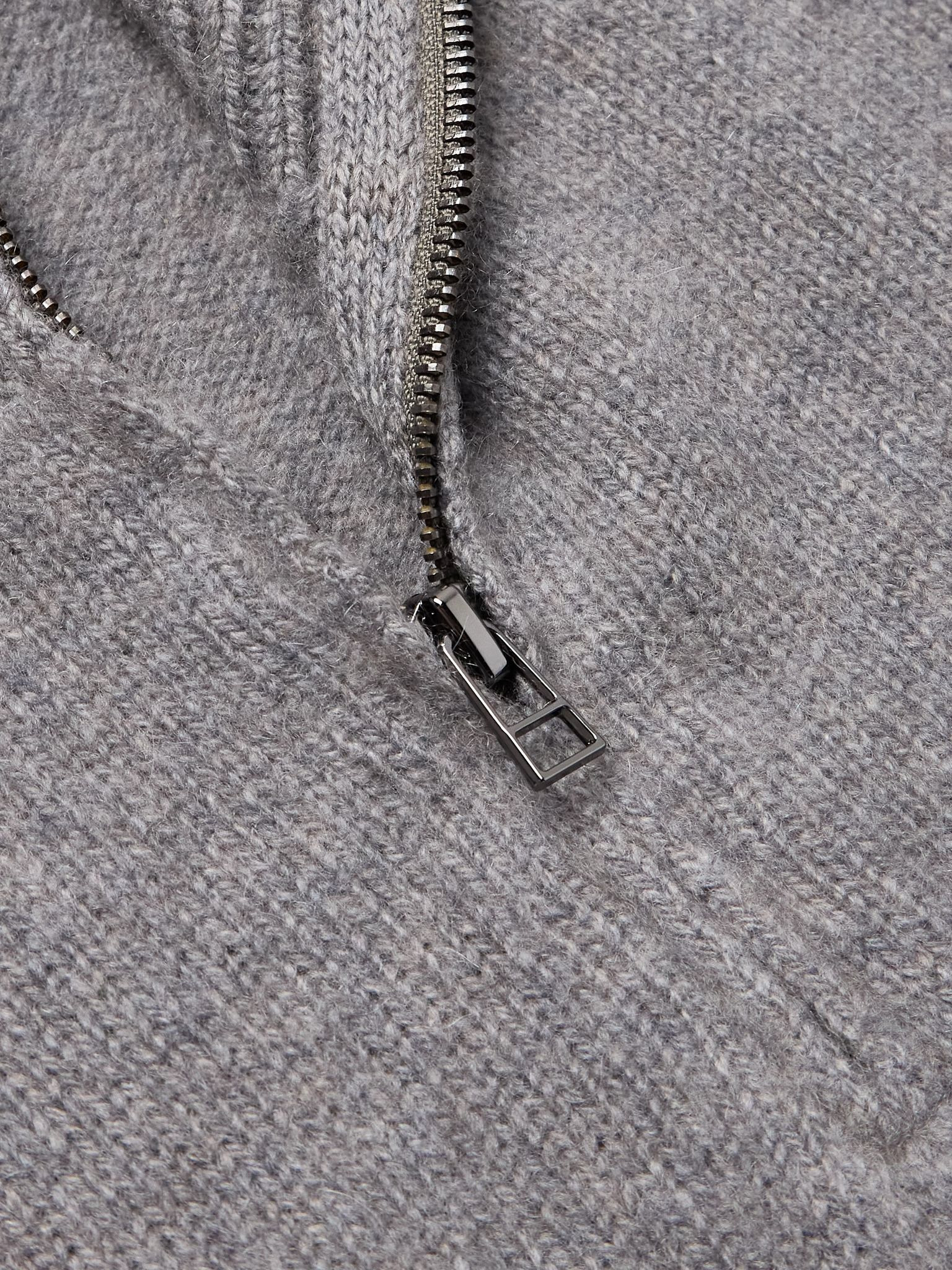 Cashmere Half-Zip Sweater Gray - 5