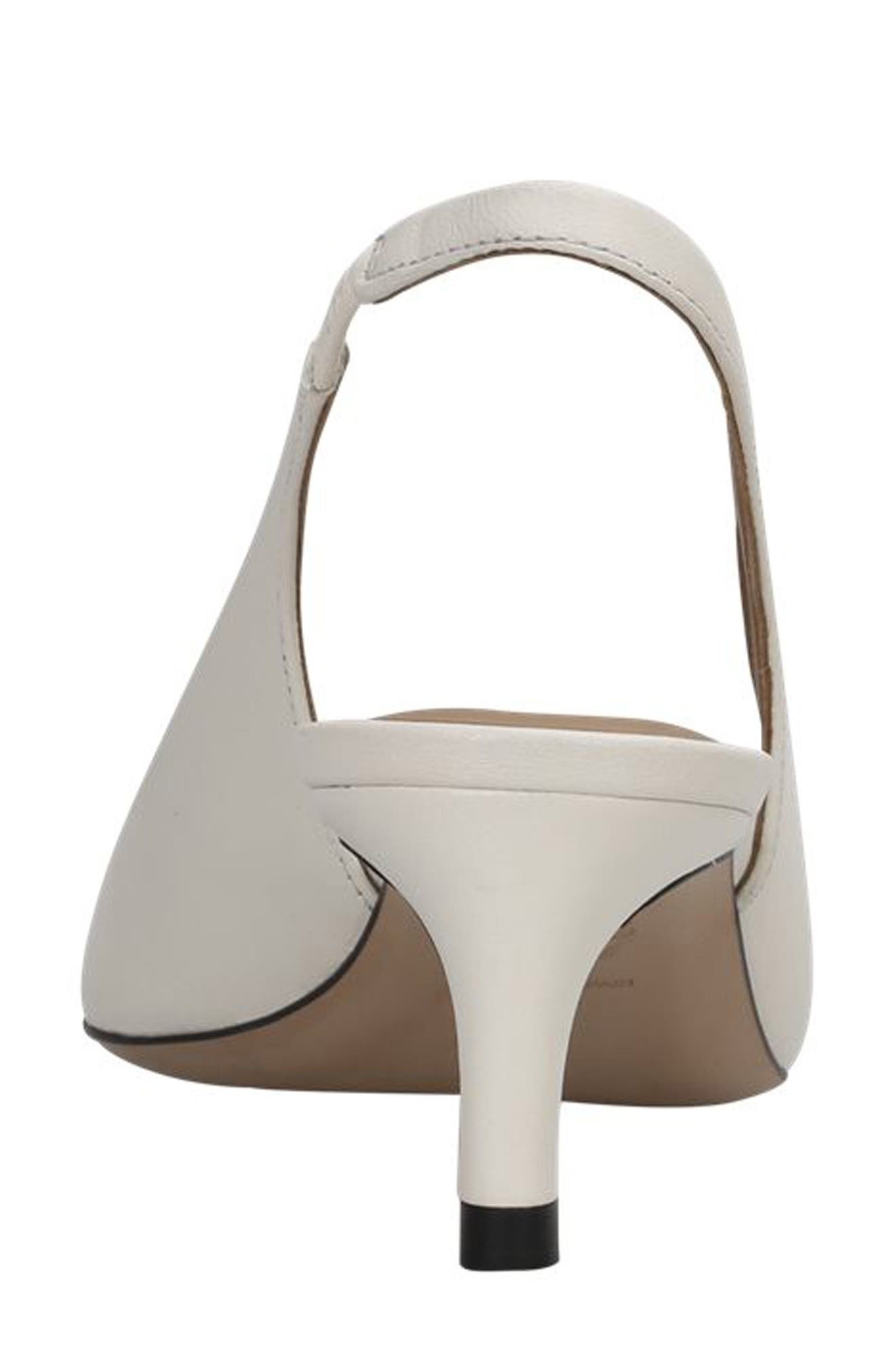 BOSS Janet Slingback Pointed Toe Pump in Open White at Nordstrom - 4