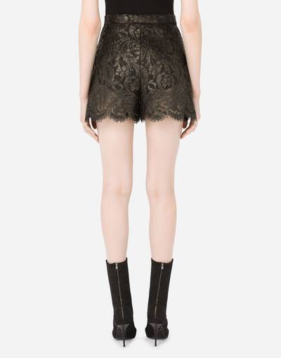 Dolce & Gabbana Laminated lace shorts outlook