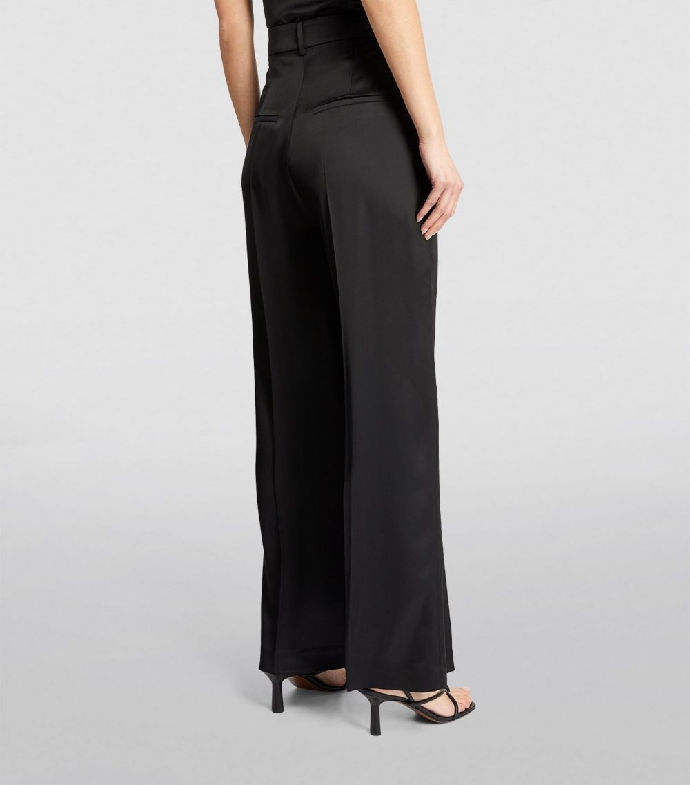 Satin Zoelle Wide-Leg Trousers - 4