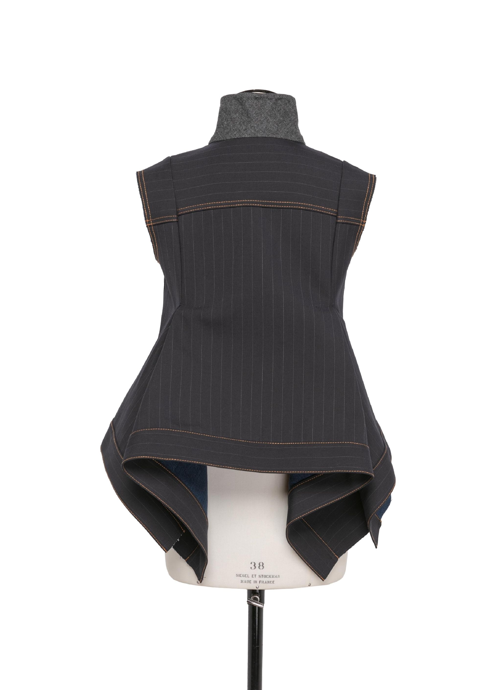 Chalk Stripe Bonding Vest - 3