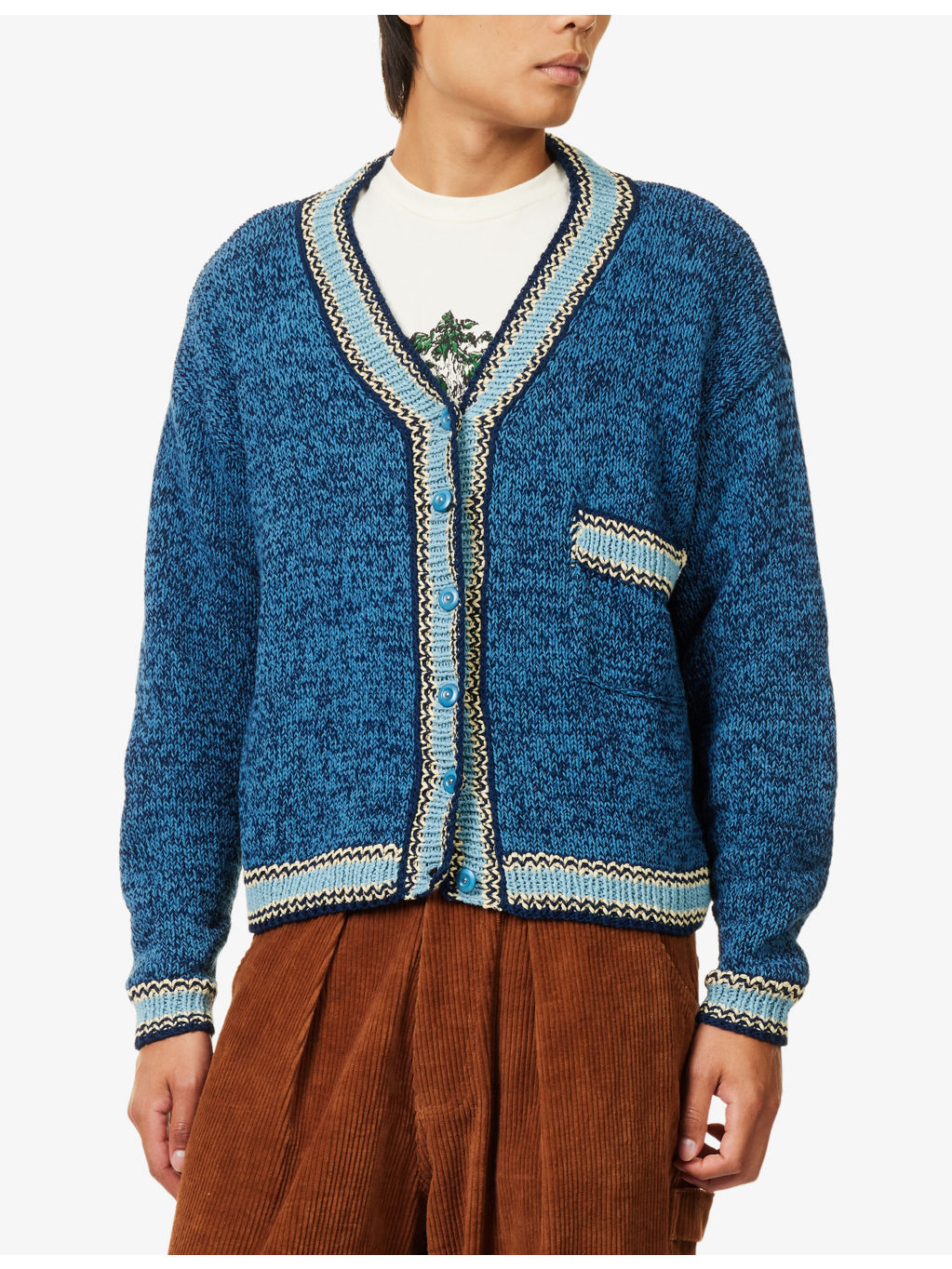 Bulb Cotton Knitted Cardigan - 3
