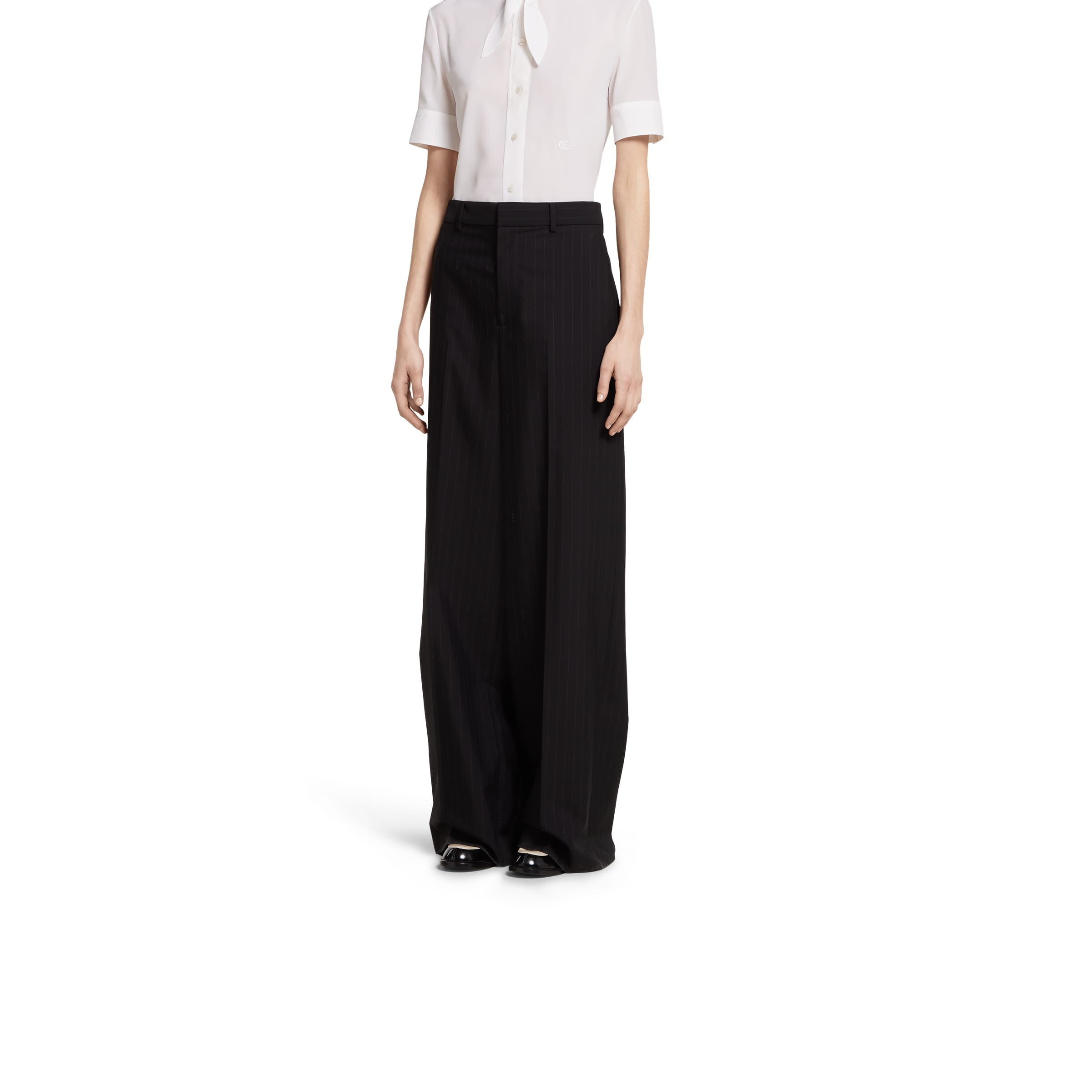 Pinstripe Gucci wool jacquard pants - 3