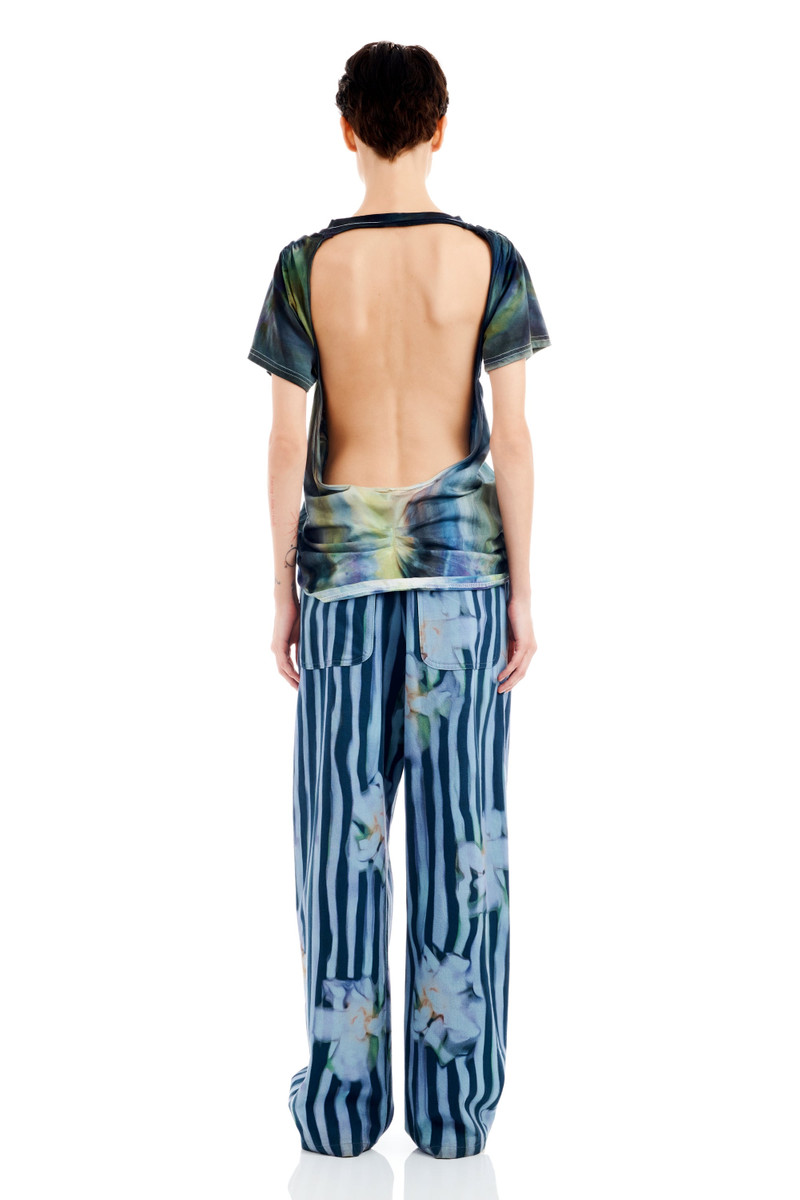 WAVY NAVY FLOWER STRIPE CATCHFLY PANT 6