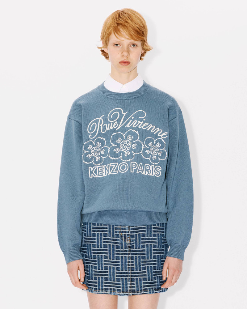 'KENZO Constellation' genderless embroidered jumper in wool and cotton 3
