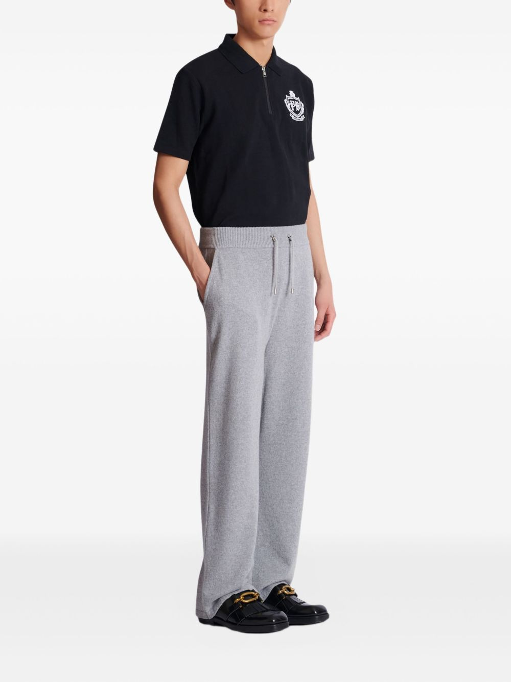 recycled cashmere-wool blend track pants - 3