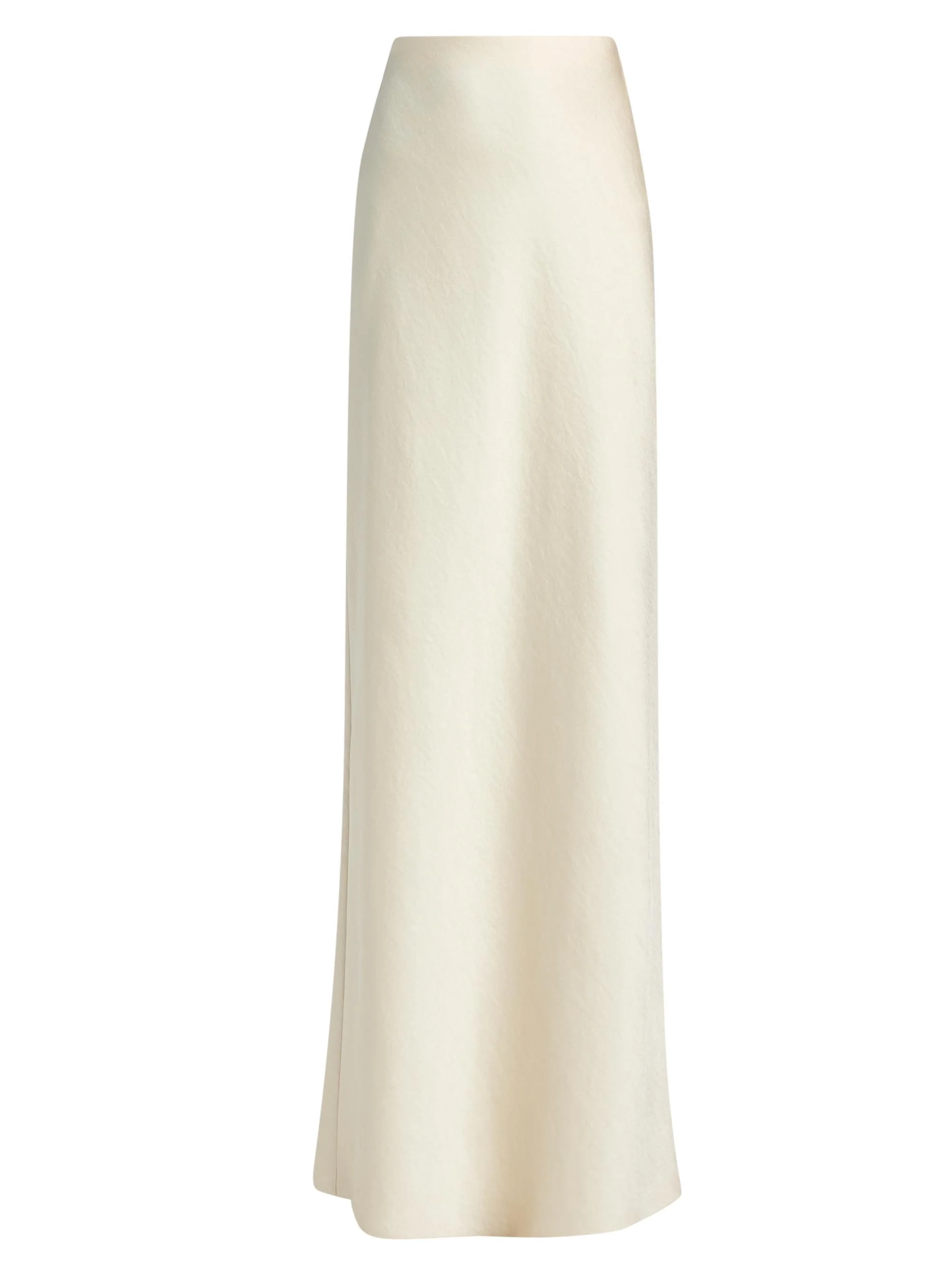 Women's Split Satin Midi-Skirt - Champagne - 1