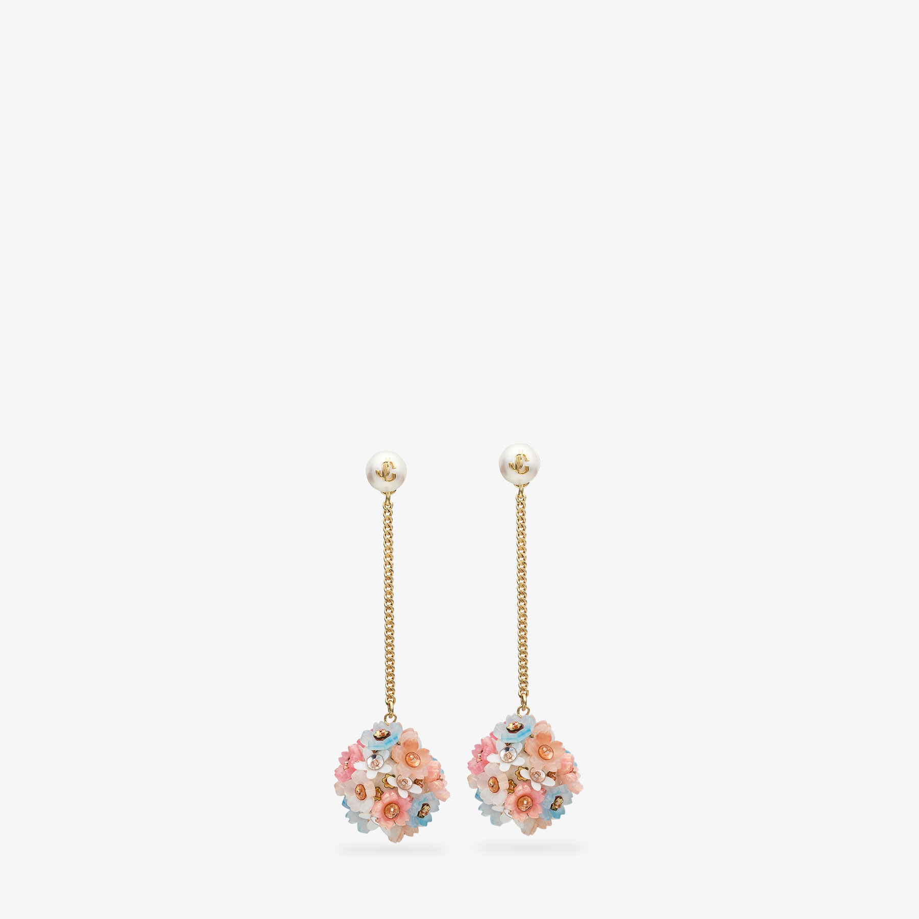 Daisy Pearl Drops
Gold Finish Metal Earrings with Daisies & Pearls - 1