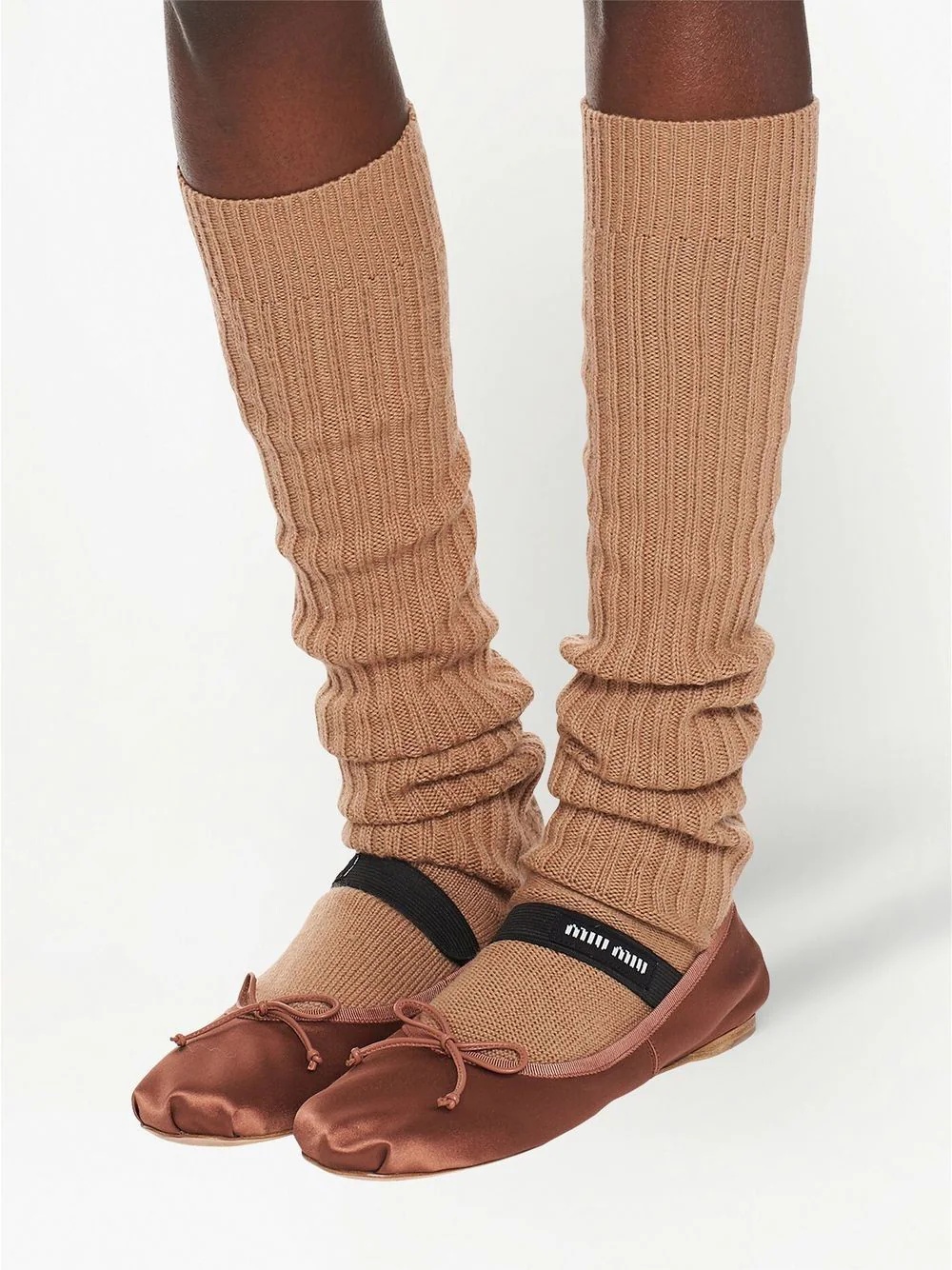 satin slip-on ballerina shoes - 5