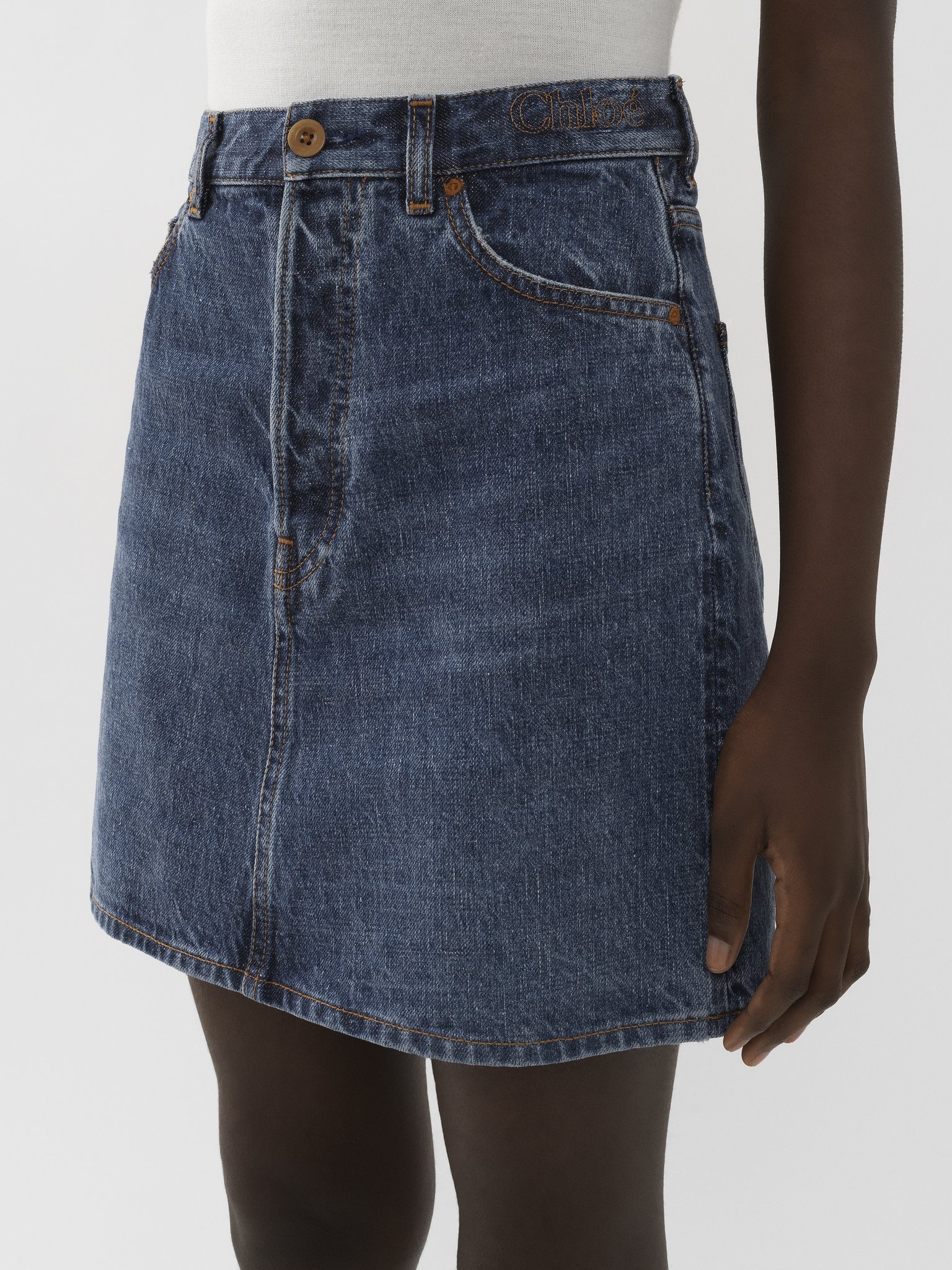 DENIM MINI SKIRT - 2