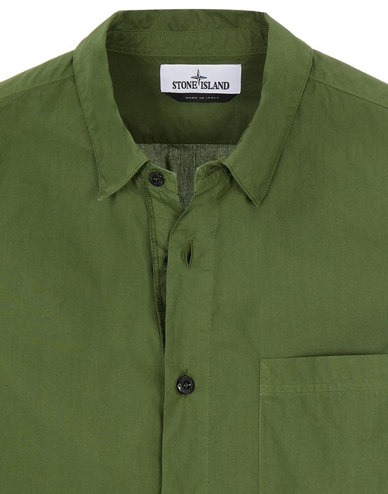 12510 GARMENT-DYED LIGHT COTTON TELA 'PARACADUTE' OLIVE GREEN - 5