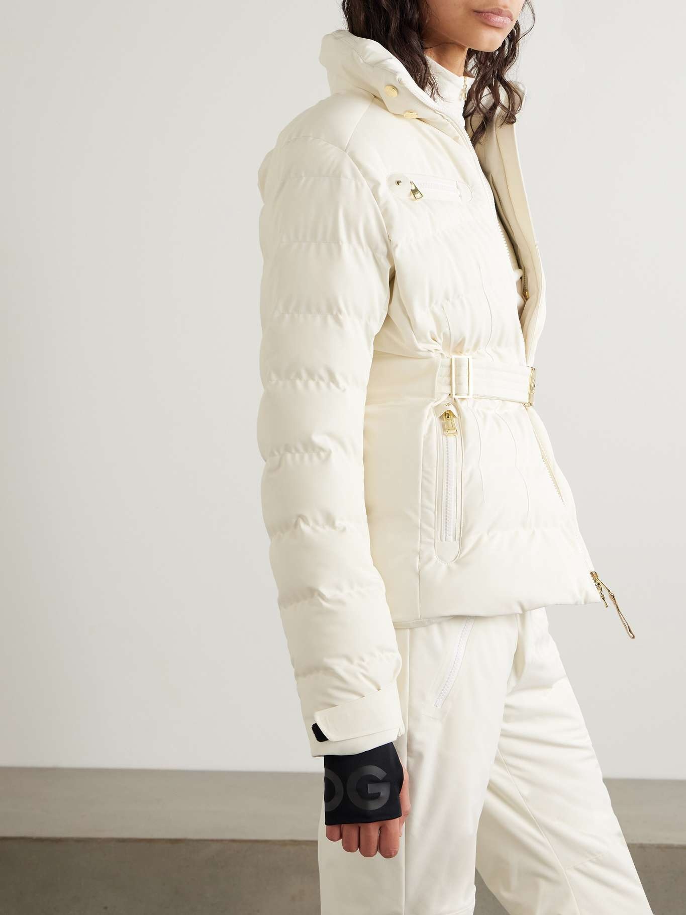 Ellya layered belted quilted ski jacket - 6