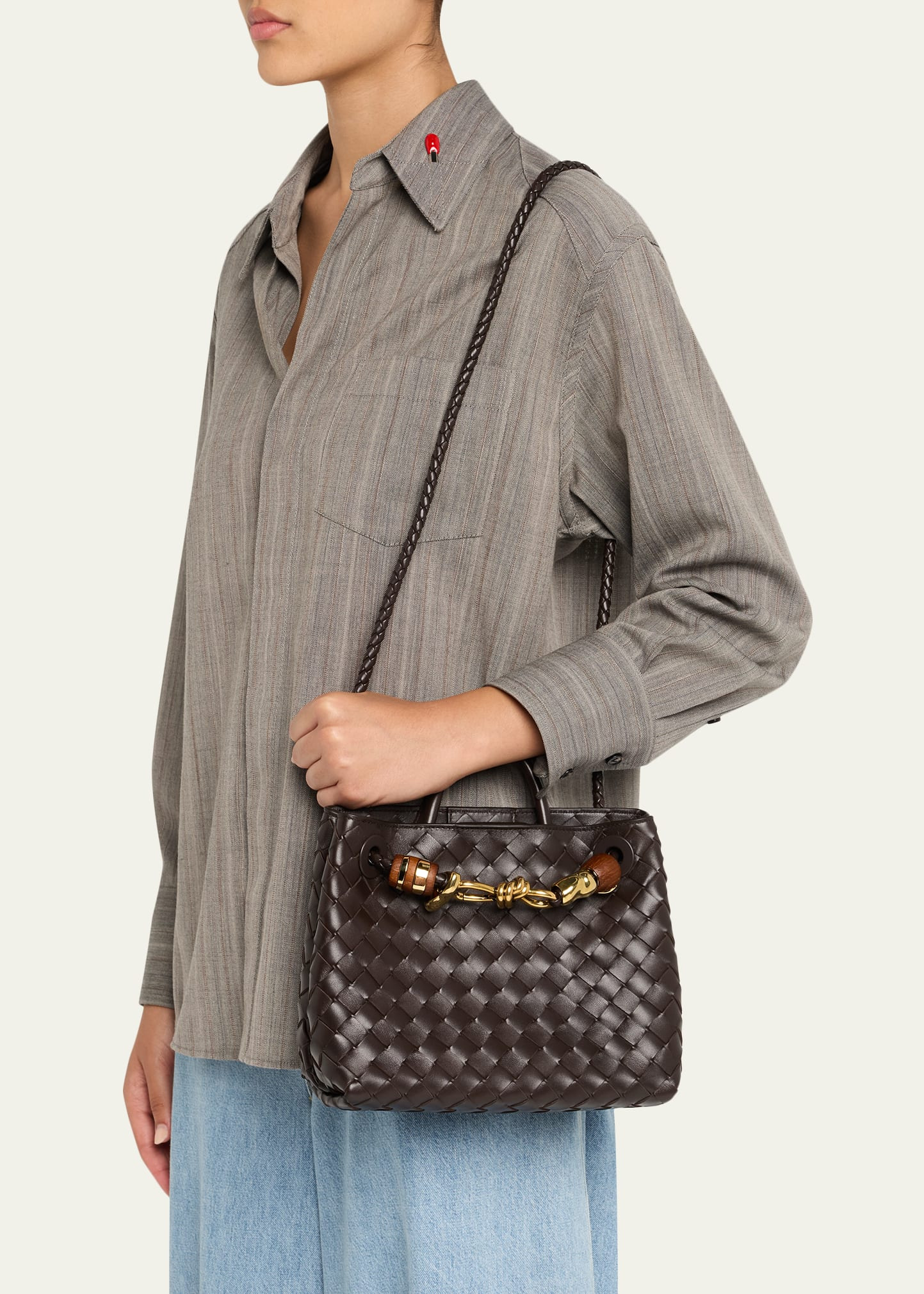 Andiamo Small Leather Top-handle Bag - 2