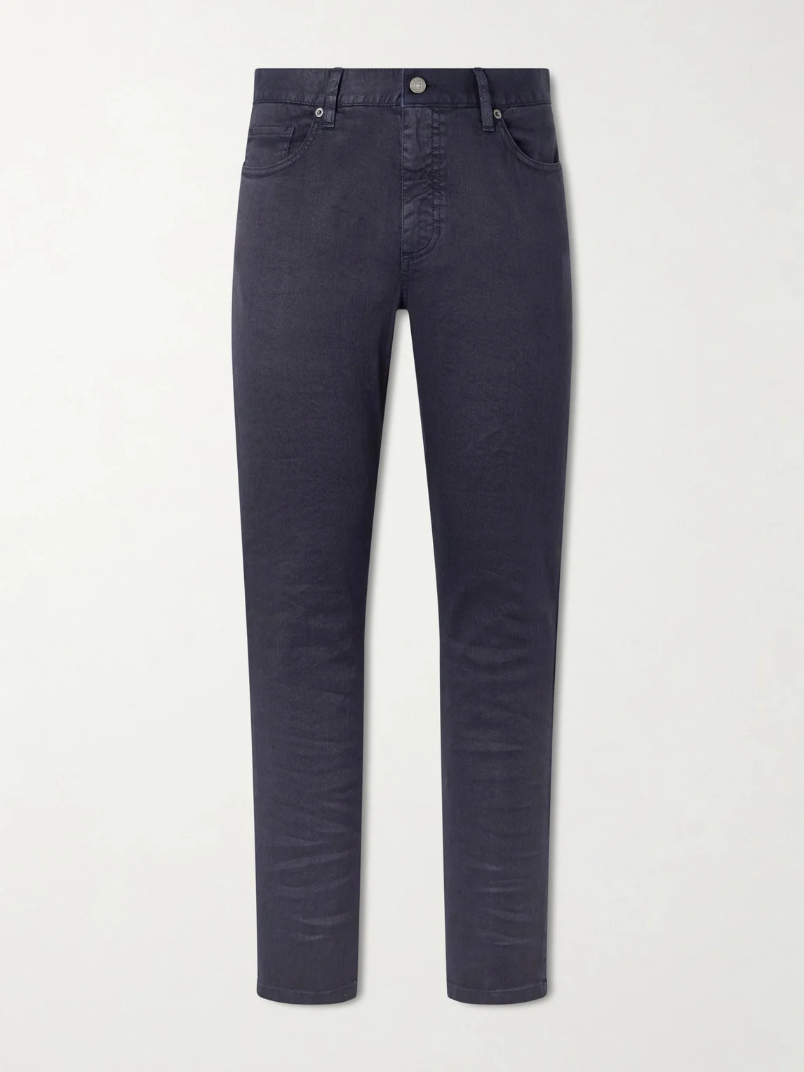 Straight-Leg Linen and Cotton-Blend Jeans - 1