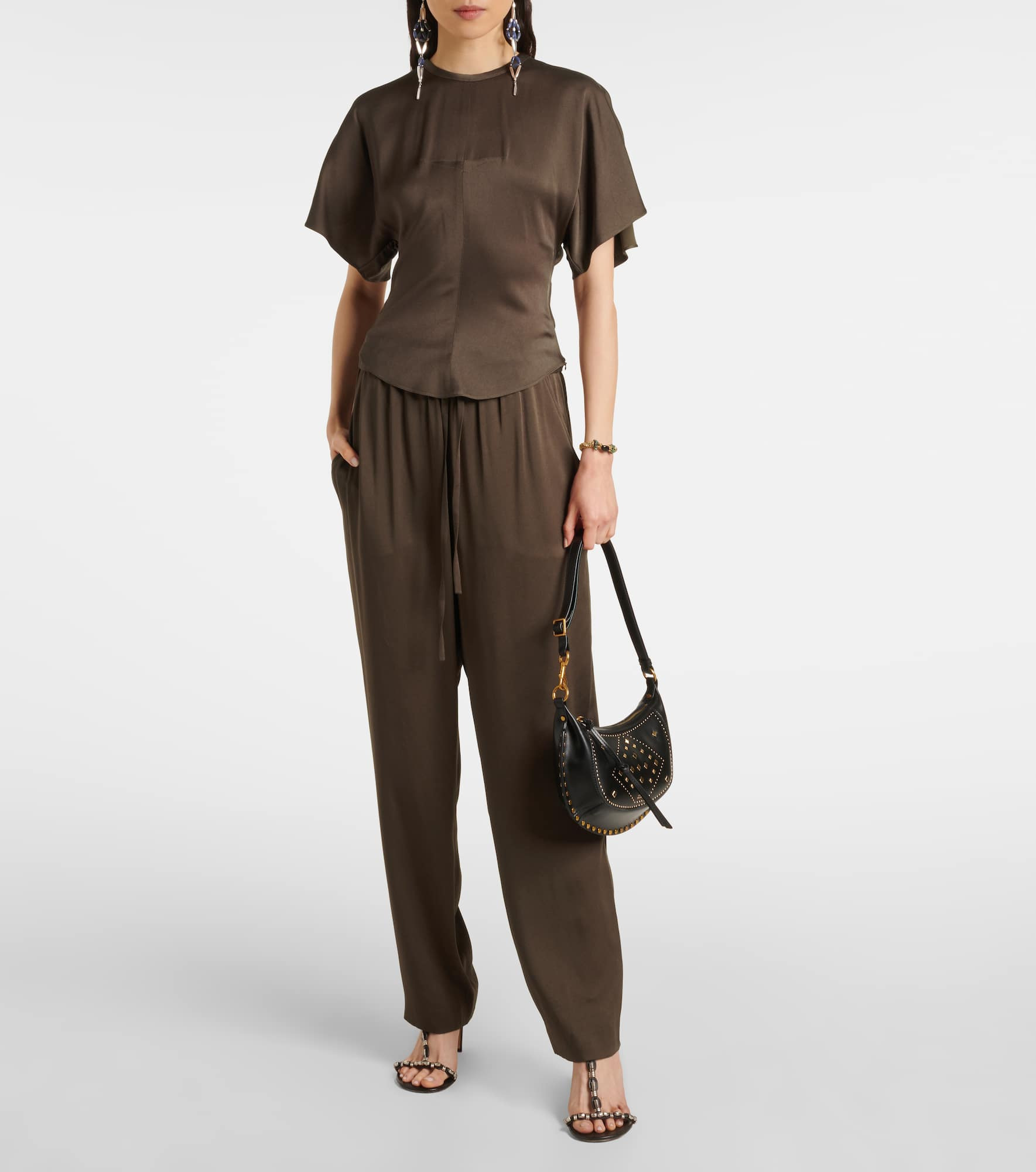 Kendry satin wide-leg pants - 2