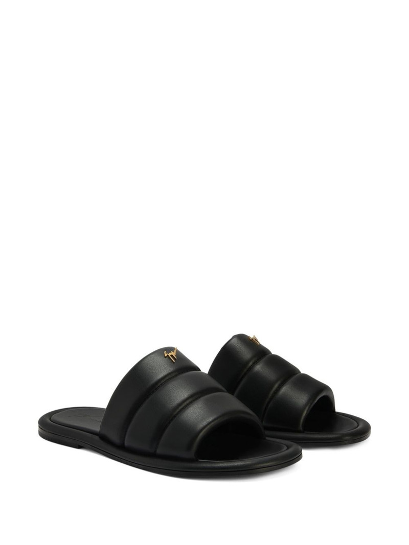 Giuseppe Zanotti Harmande leather slides outlook