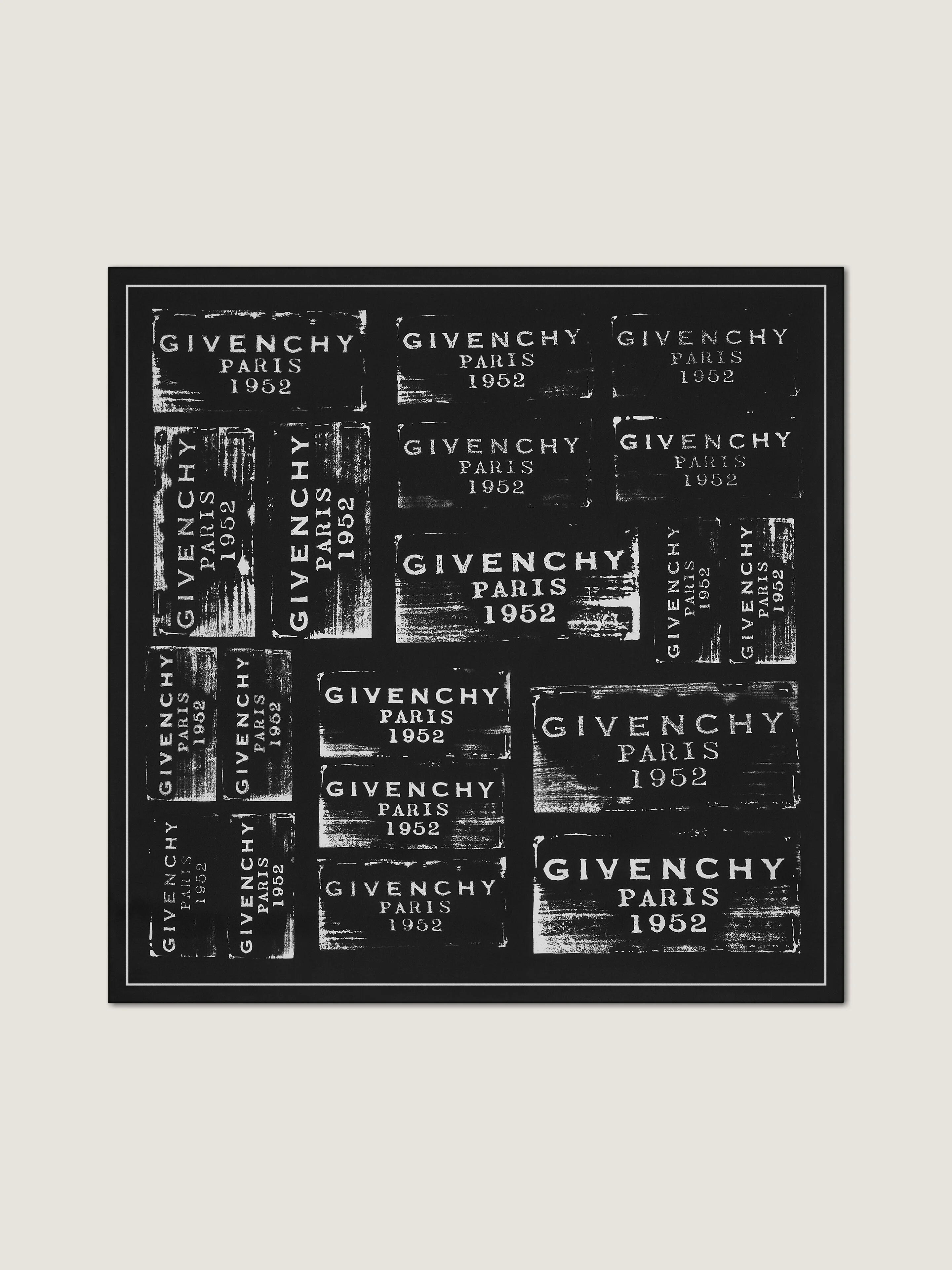 GIVENCHY STAMP SHAWL IN SILK - 1