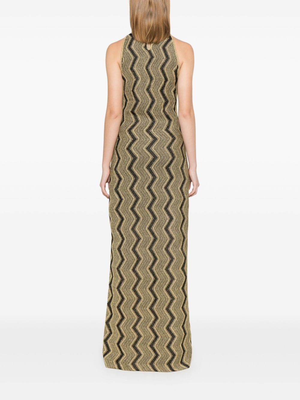 zigzag-woven maxi dress - 3