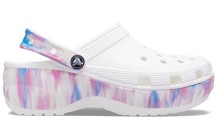 (WMNS) Crocs Classic Platform Dream Clog 'White Purple' 207580-94S - 3