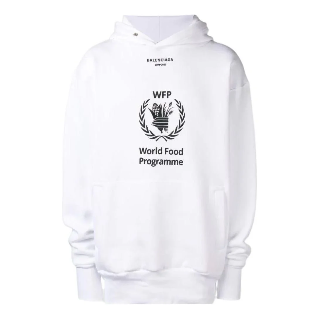Balenciaga x World Food Programme Hoodie 'White Black' 541870TCV343307 - 1